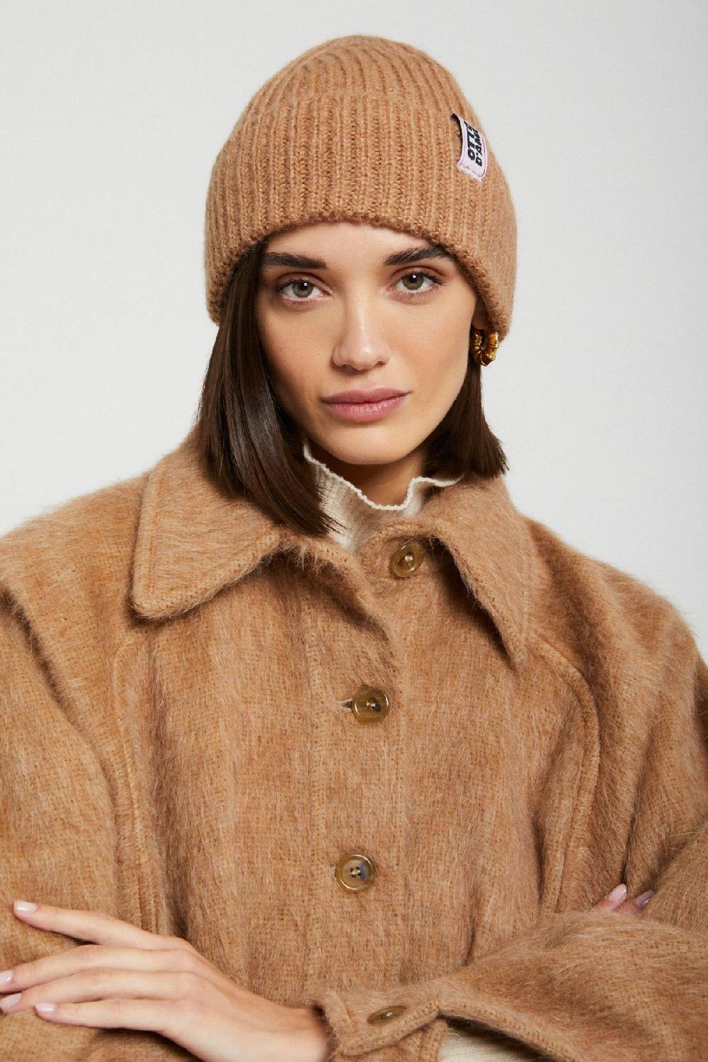 Ottod'Ame Mohair Blend Beanie Hat