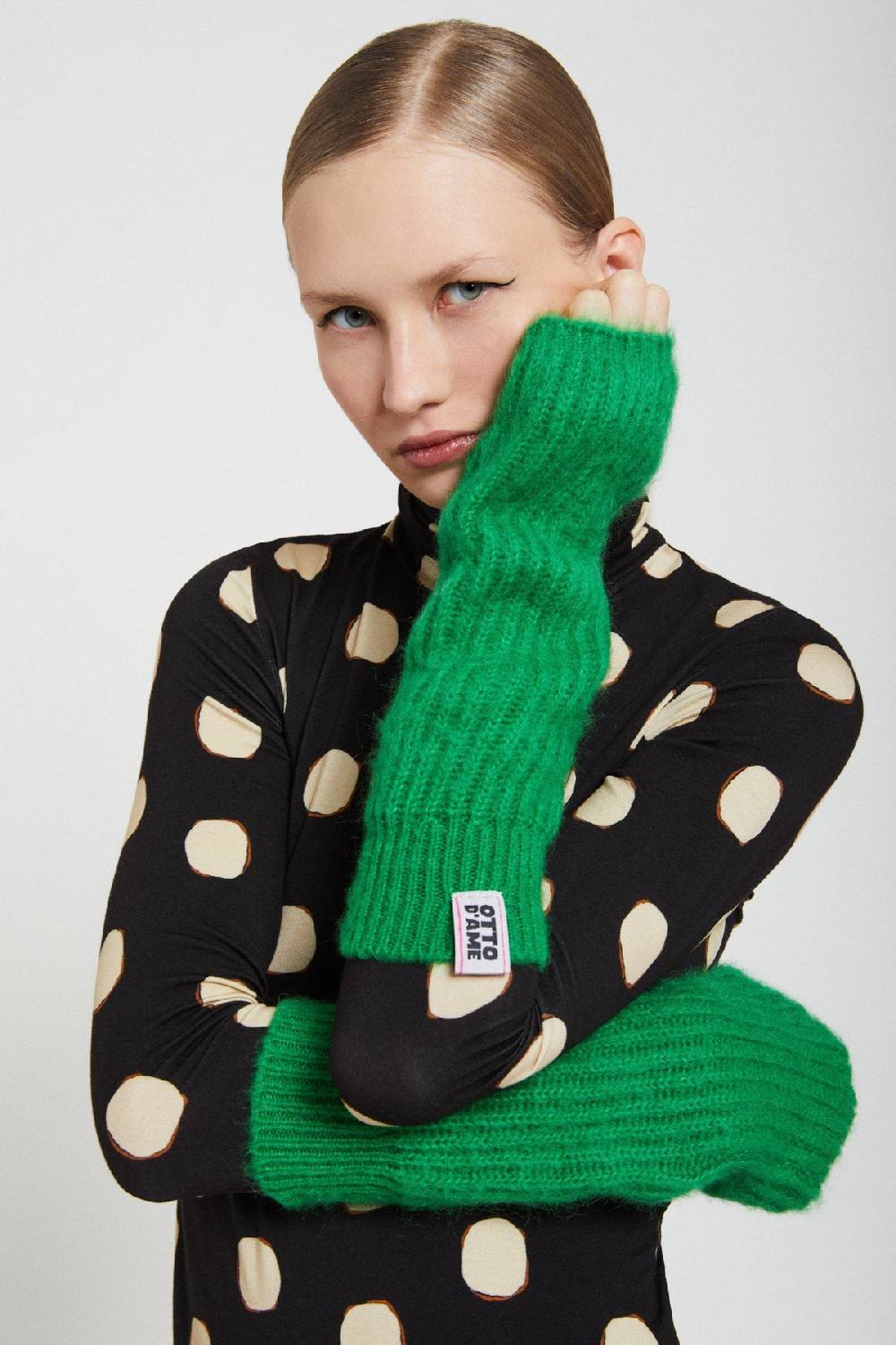 Ottod'Ame Mohair Blend Fingerless Gloves