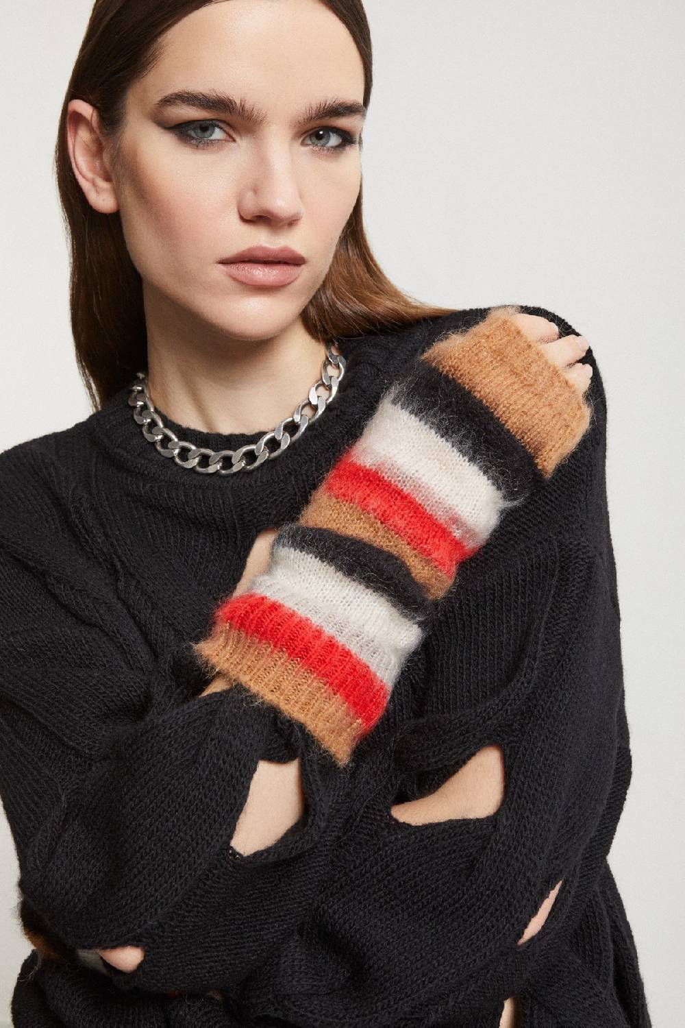 Ottod'Ame Mohair Blend Fingerless Gloves