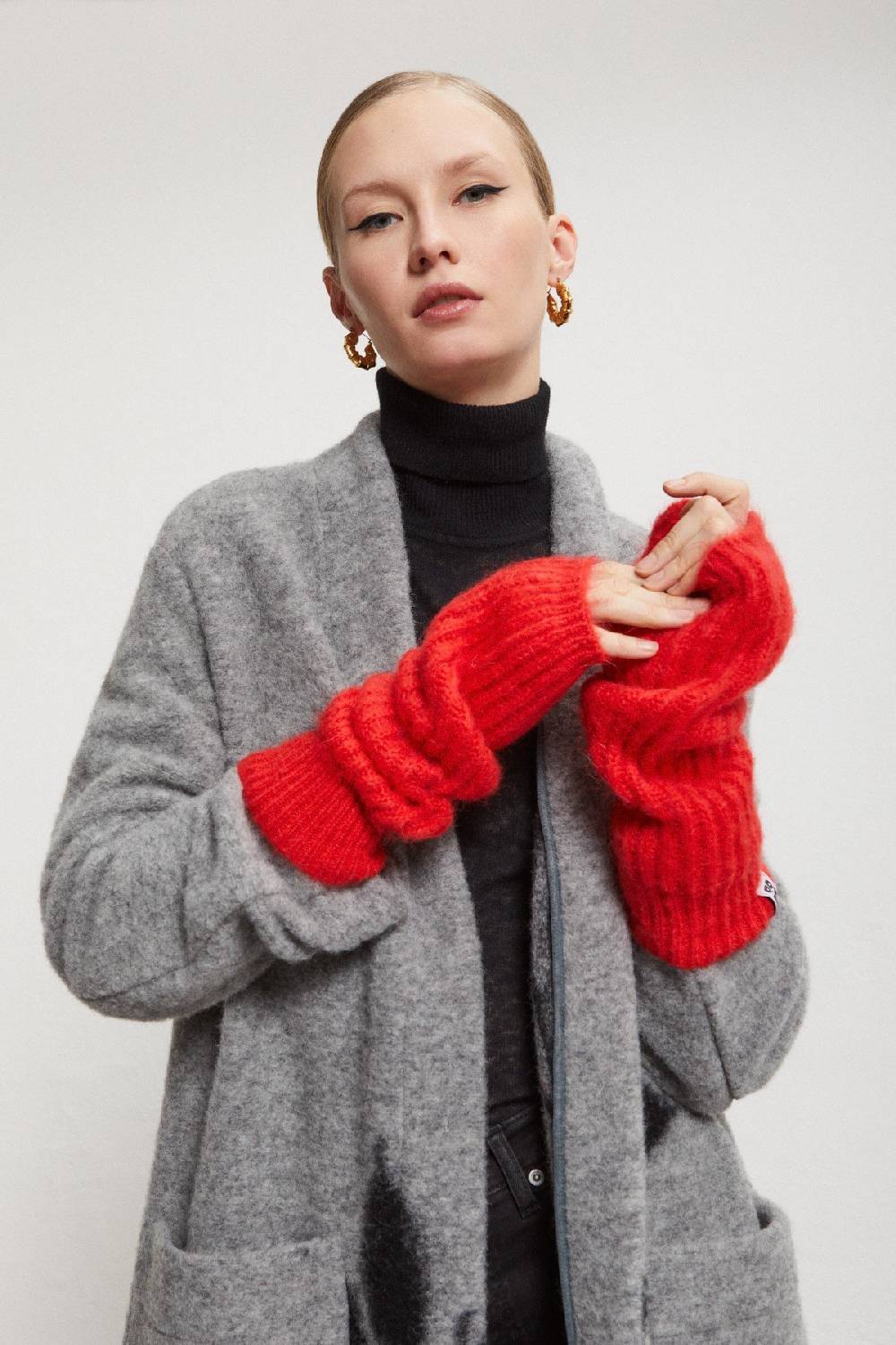 Ottod'Ame Mohair Blend Fingerless Gloves