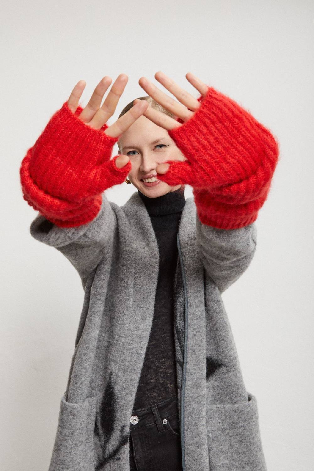 Ottod'Ame Mohair Blend Fingerless Gloves