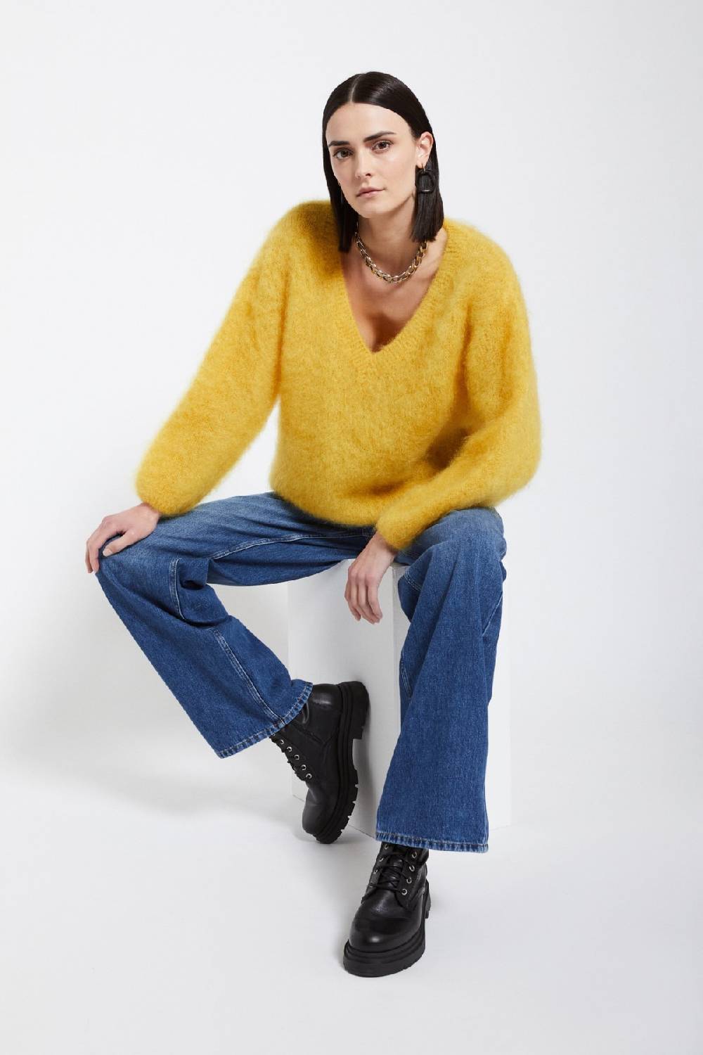 Ottod'Ame Mohair Blend Fluffy Jumper