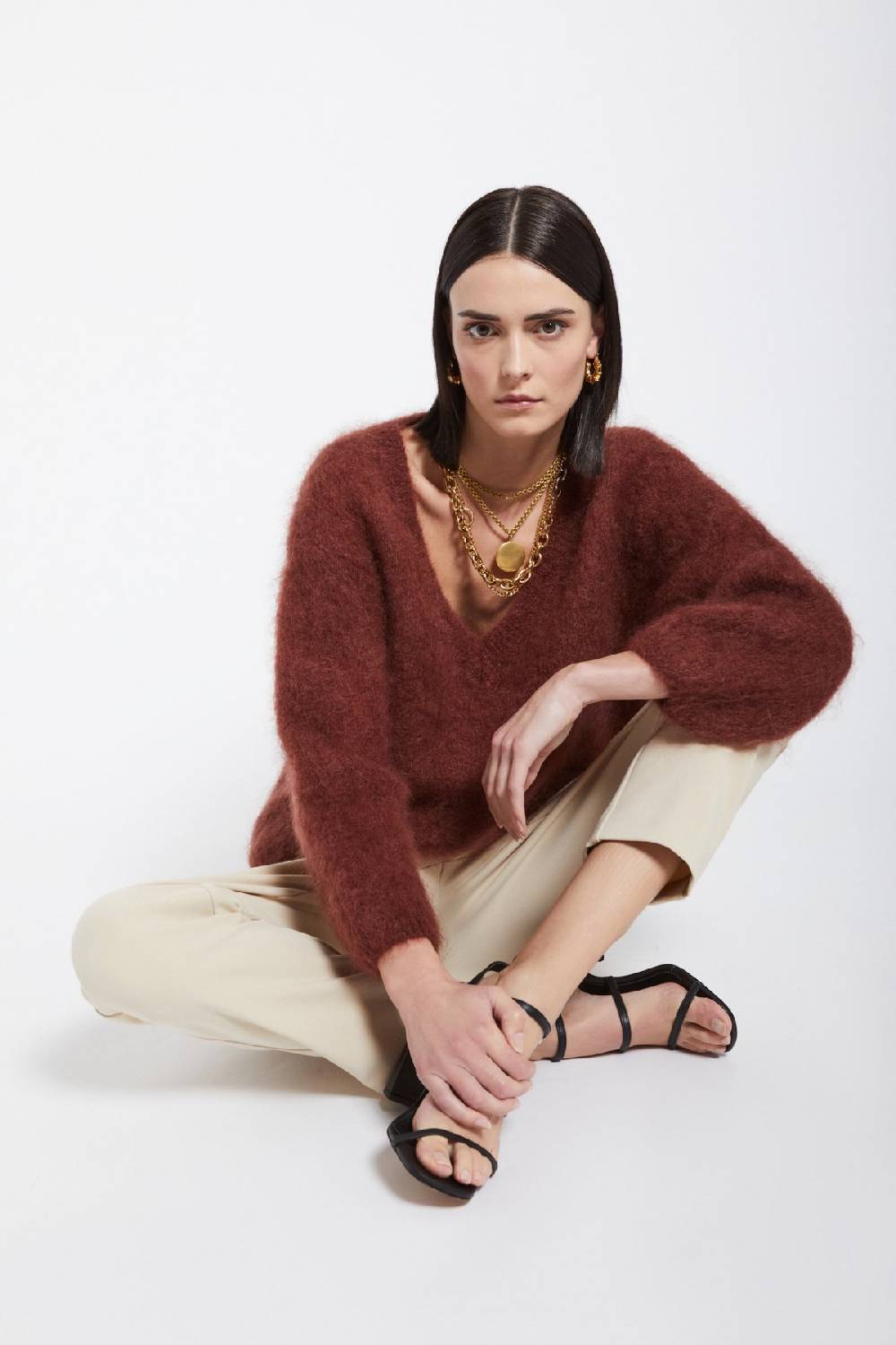 Ottod'Ame Mohair Blend Fluffy Jumper