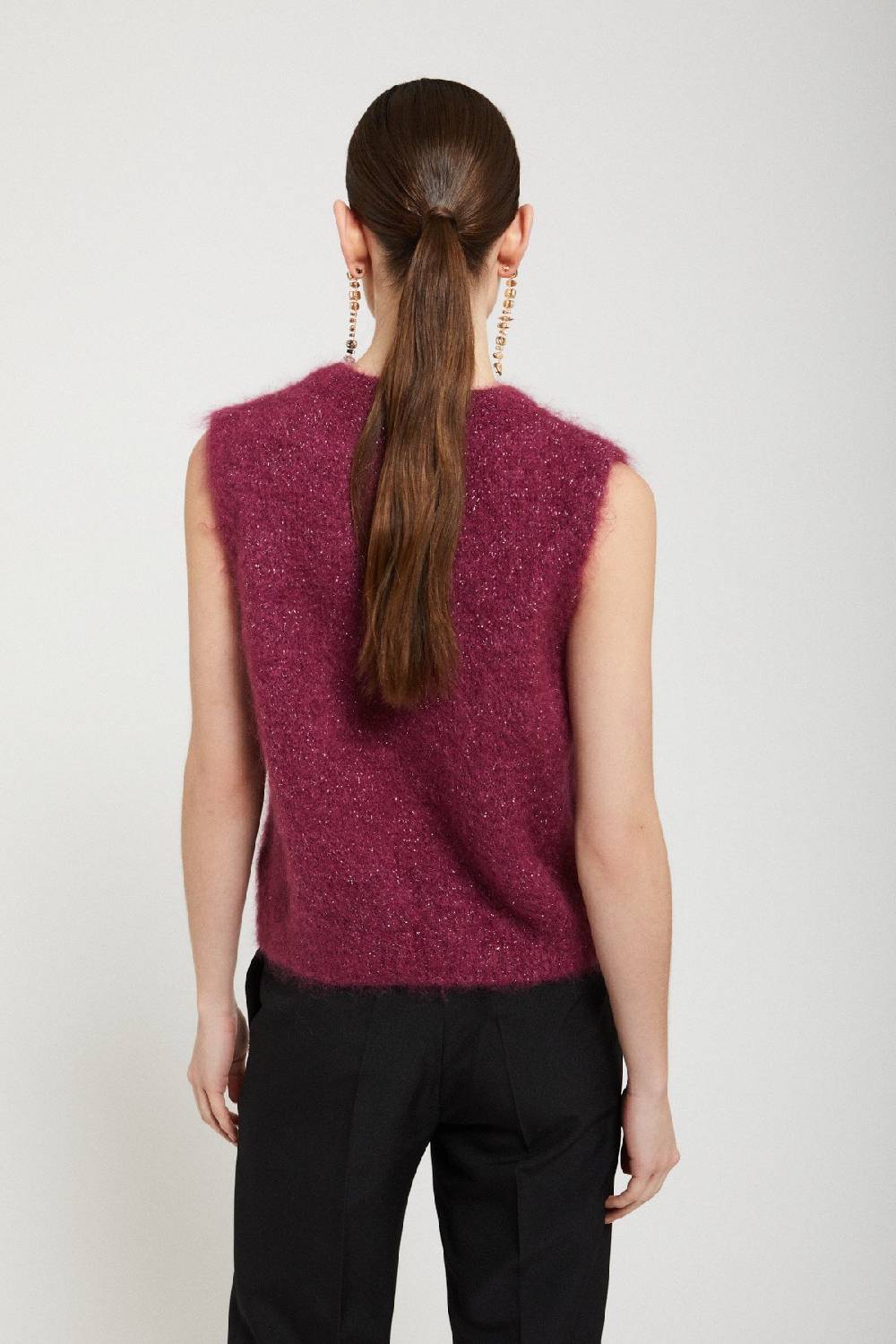 Ottod'Ame Mohair Blend Fluffy Vest