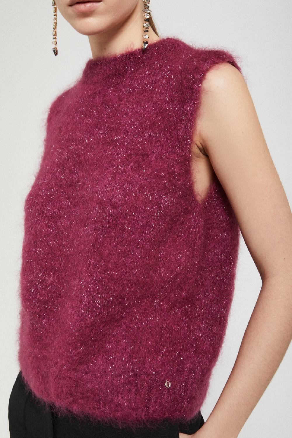 Ottod'Ame Mohair Blend Fluffy Vest