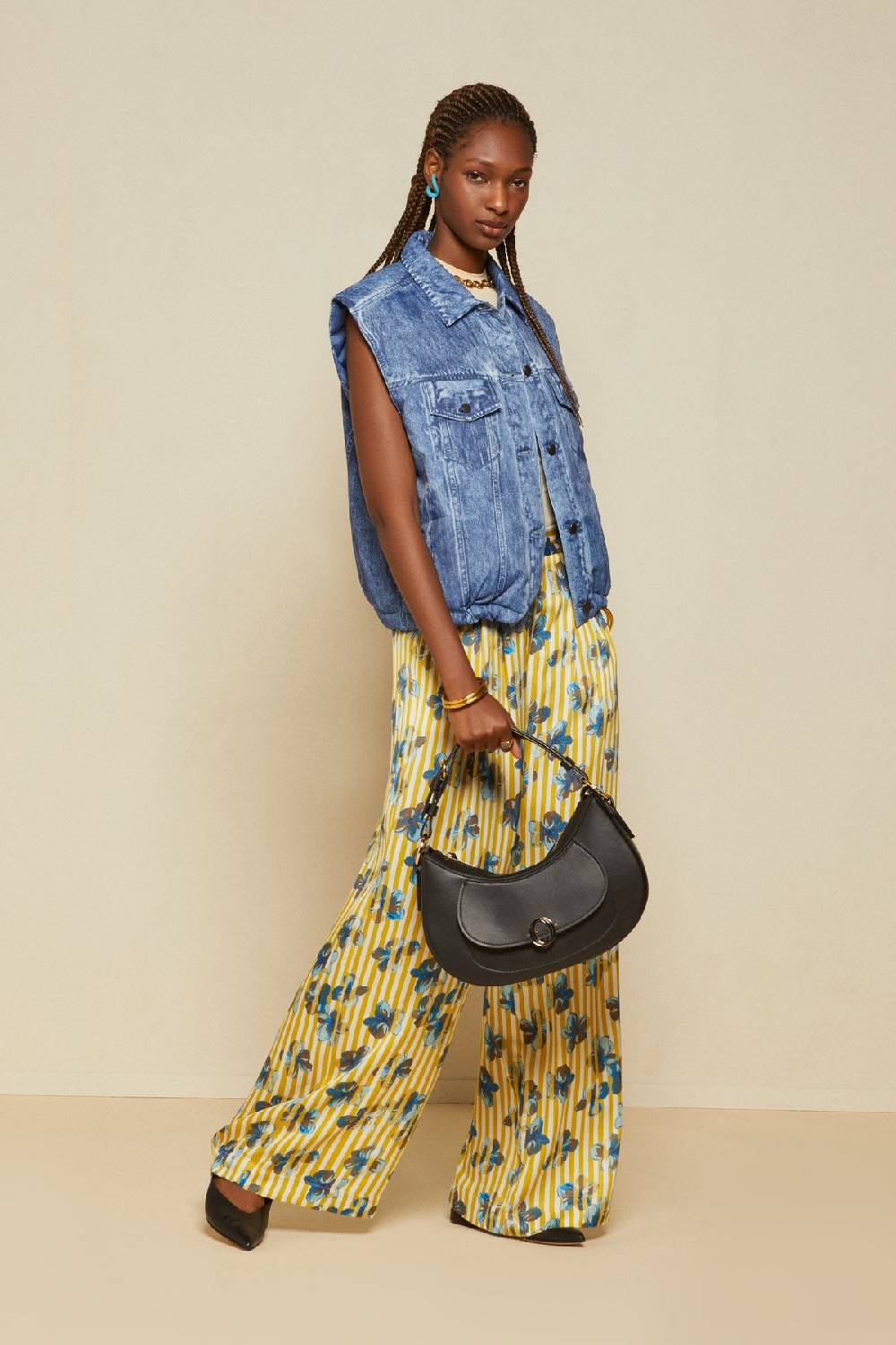 Ottod'Ame Padded Waistcoat Jeans