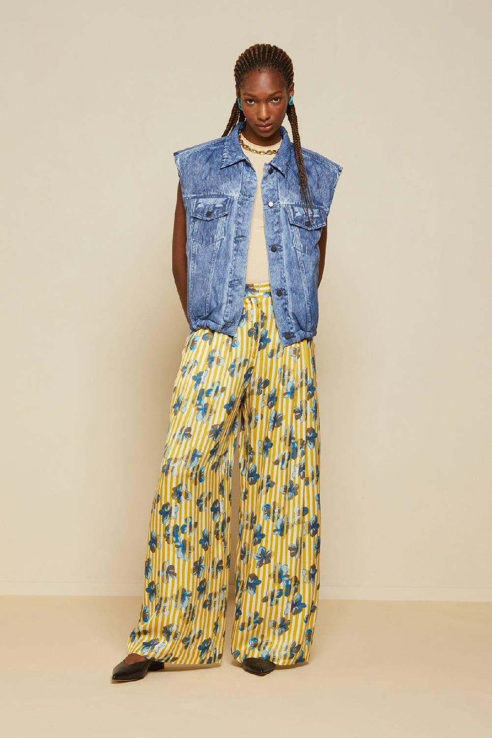 ottod'Ame Padded waistcoat jeans