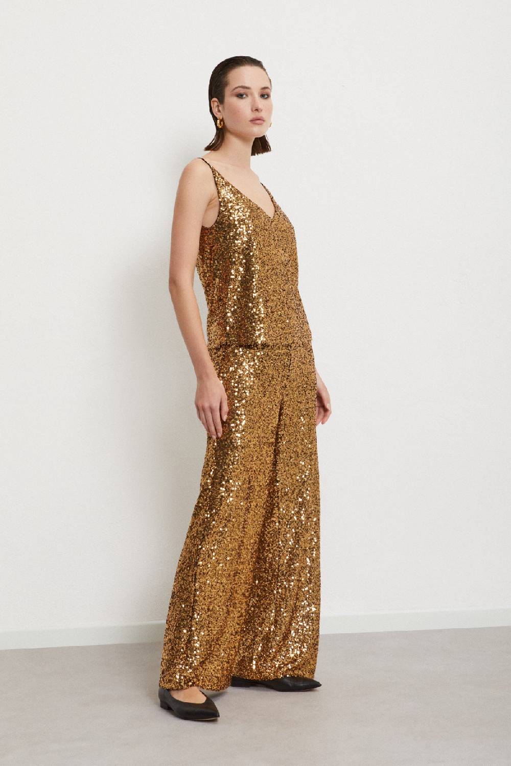 Ottod'Ame Palazzo Trousers With Sequins