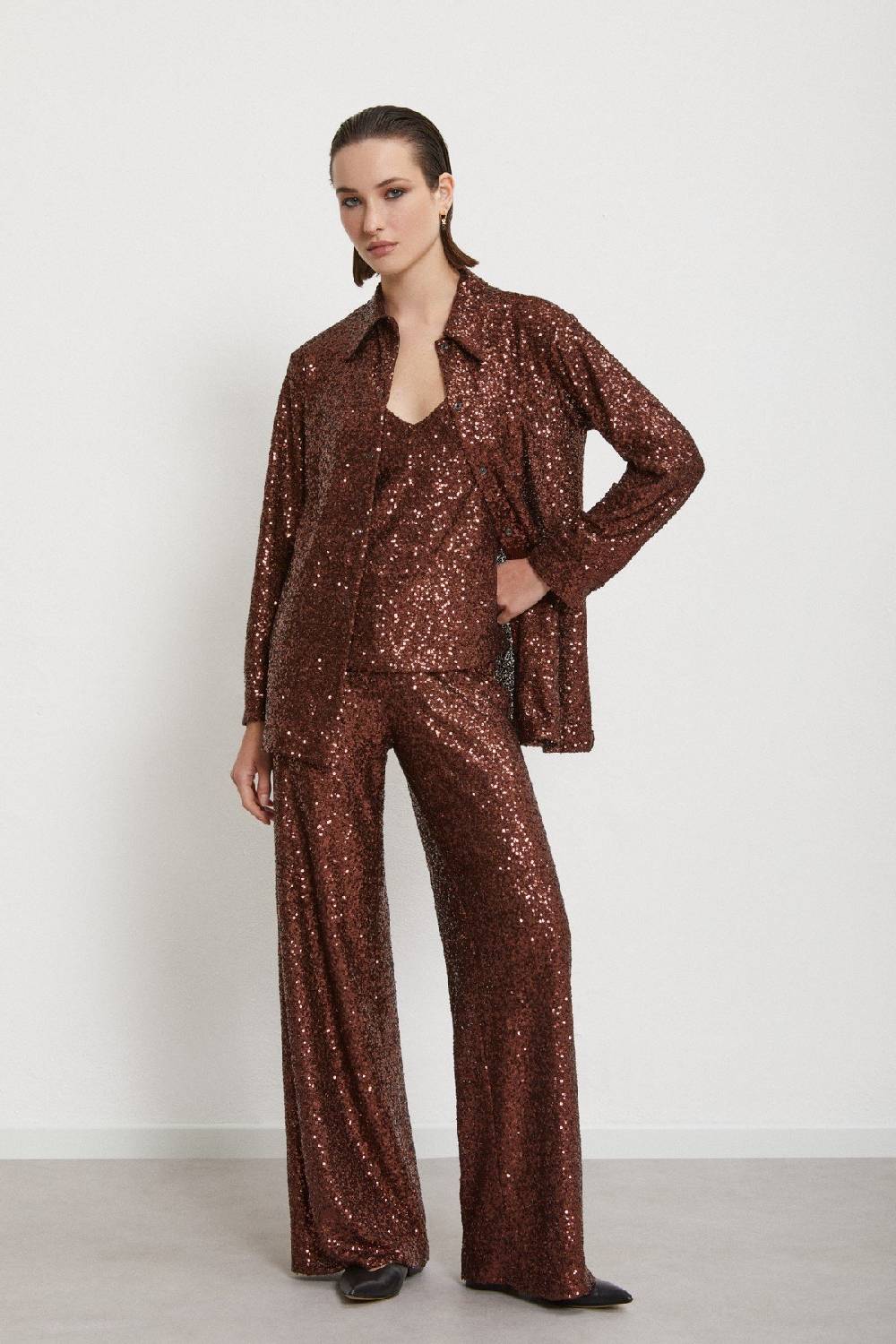 ottod'Ame Palazzo trousers with sequins