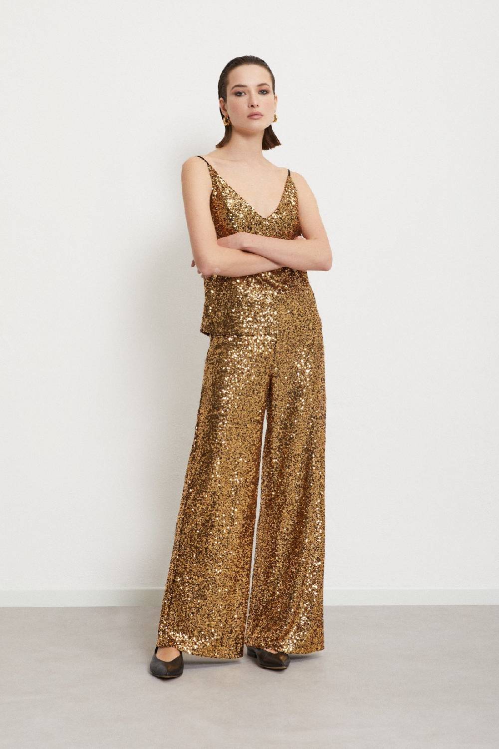 ottod'Ame Palazzo trousers with sequins