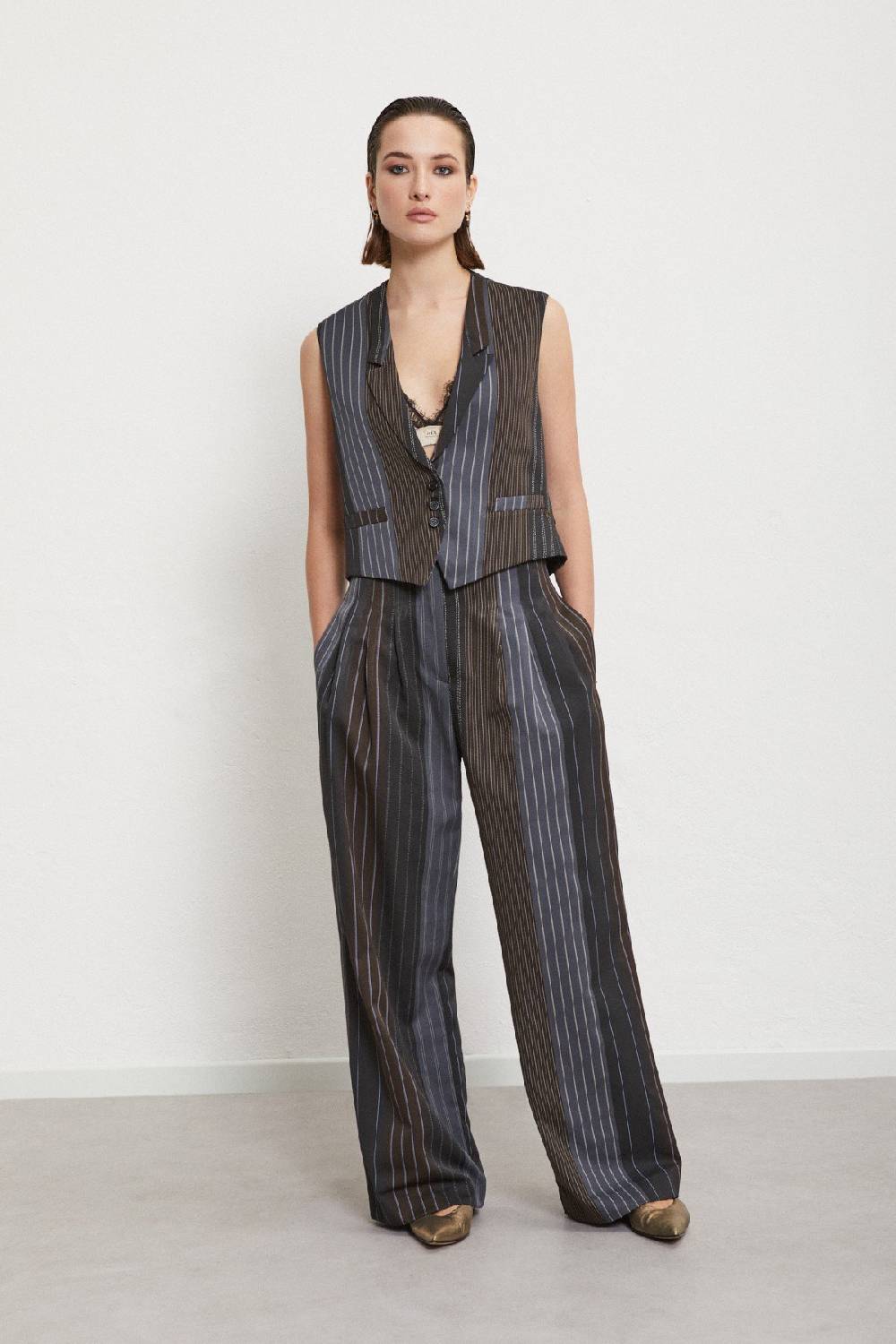ottod'Ame Pinstripe vest