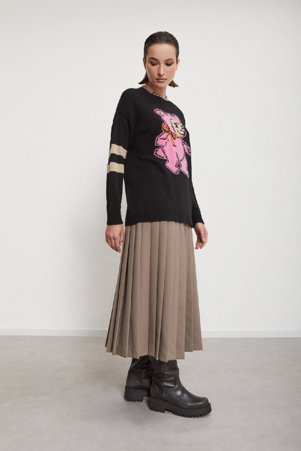 Ottod'Ame Pleated Midi Skirt