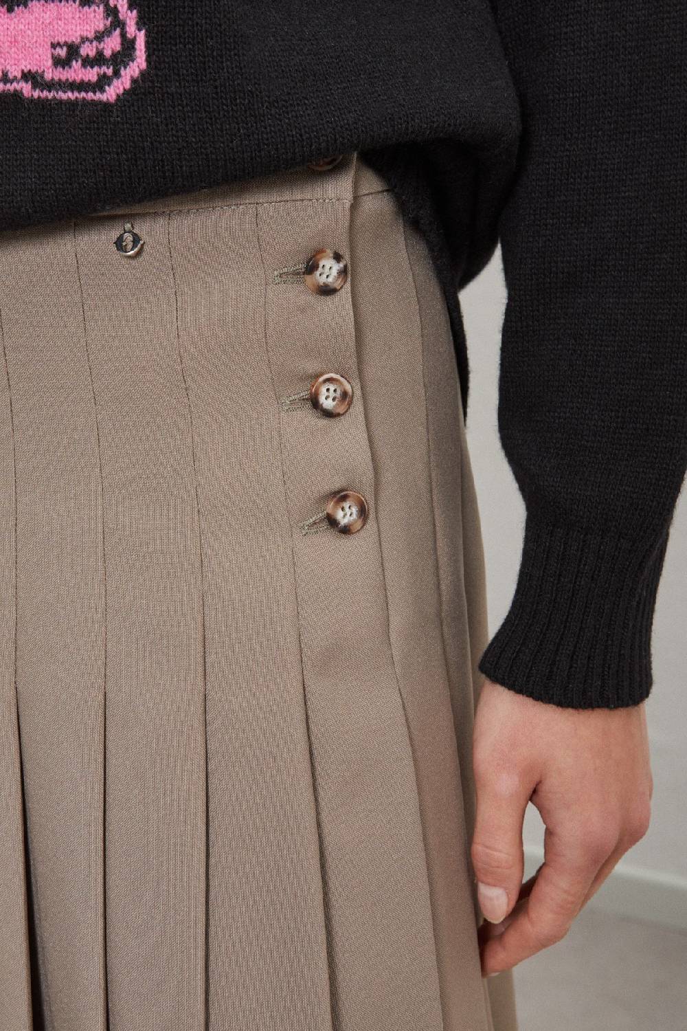 Ottod'Ame Pleated Midi Skirt