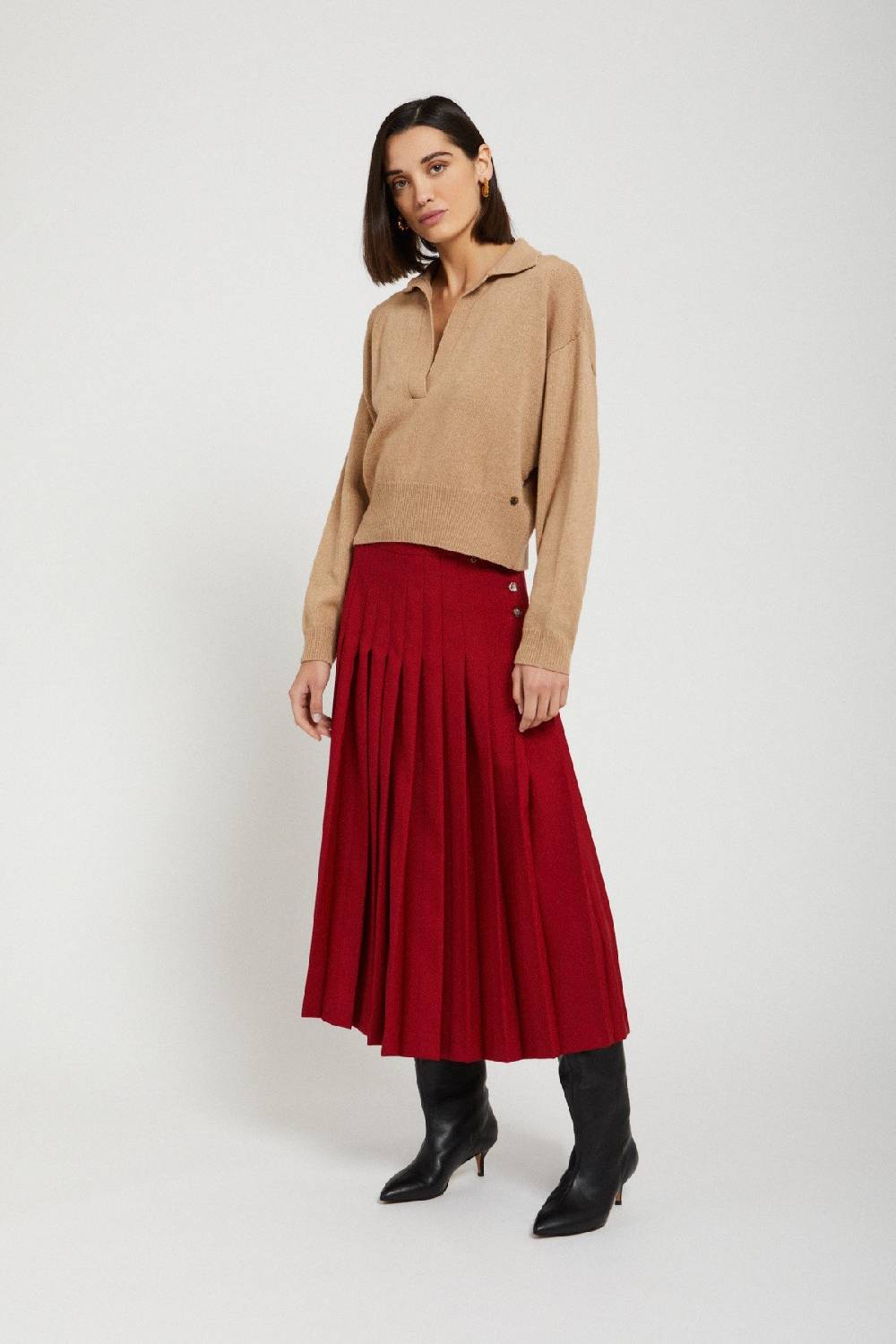 Ottod'Ame Pleated Midi Skirt