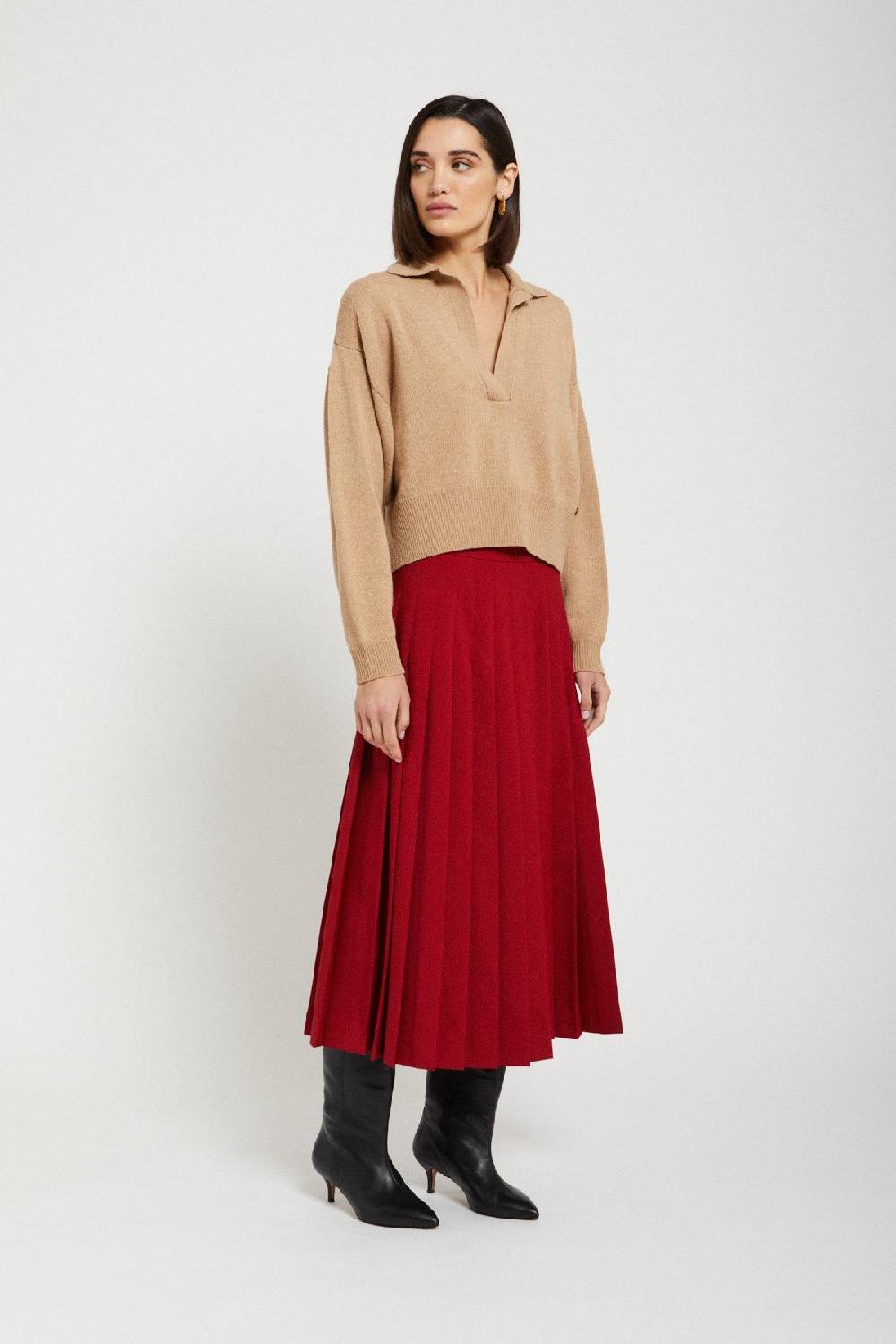 ottod'Ame Pleated midi skirt
