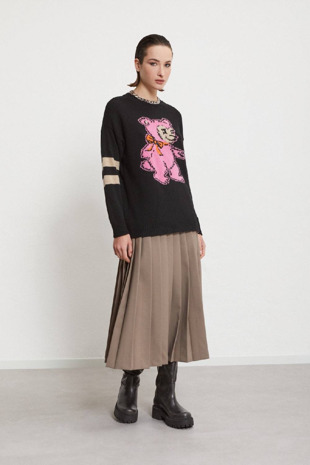 ottod'Ame Pleated midi skirt