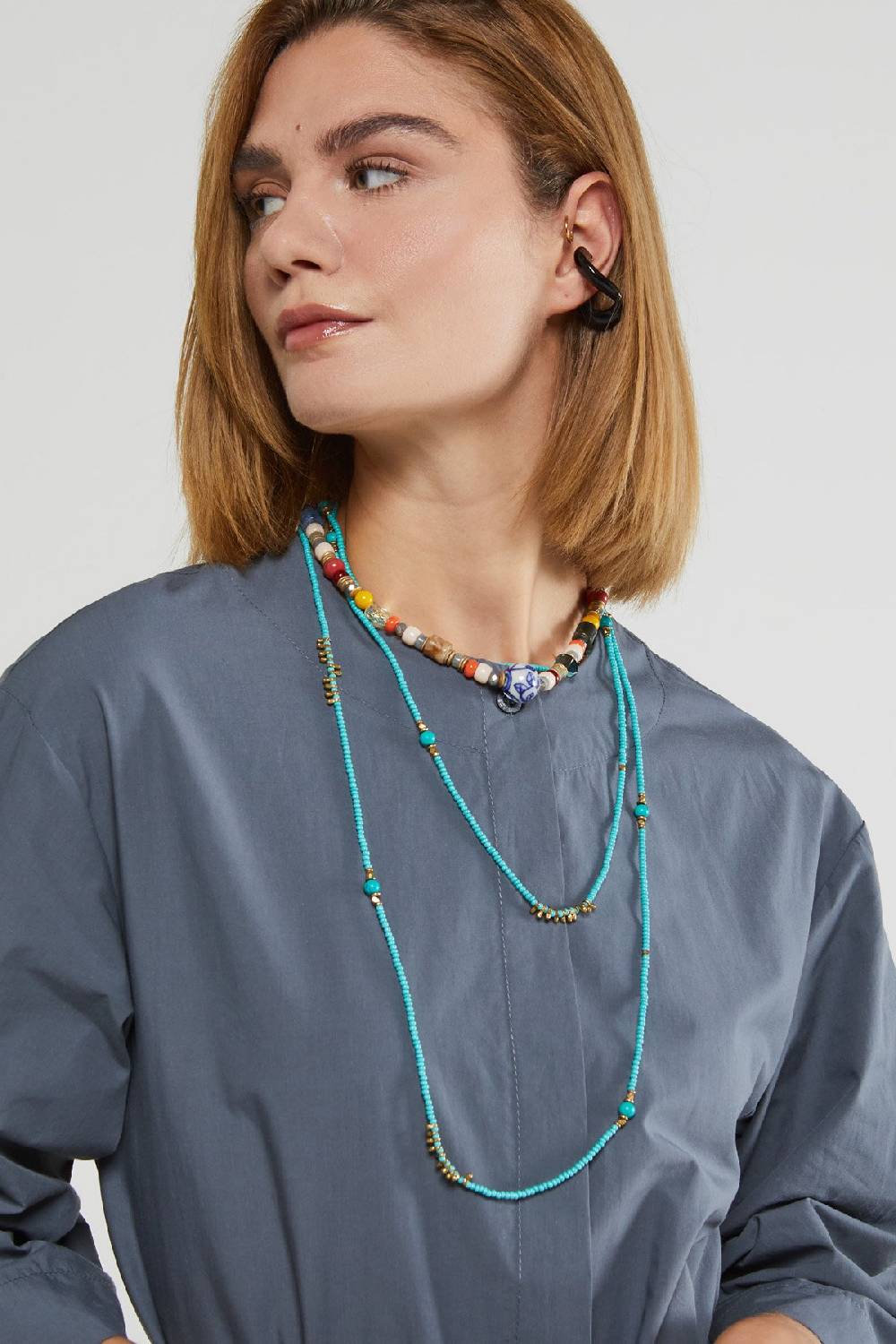 Ottod'Ame Poplin Chemisier Midi Dress With Sash