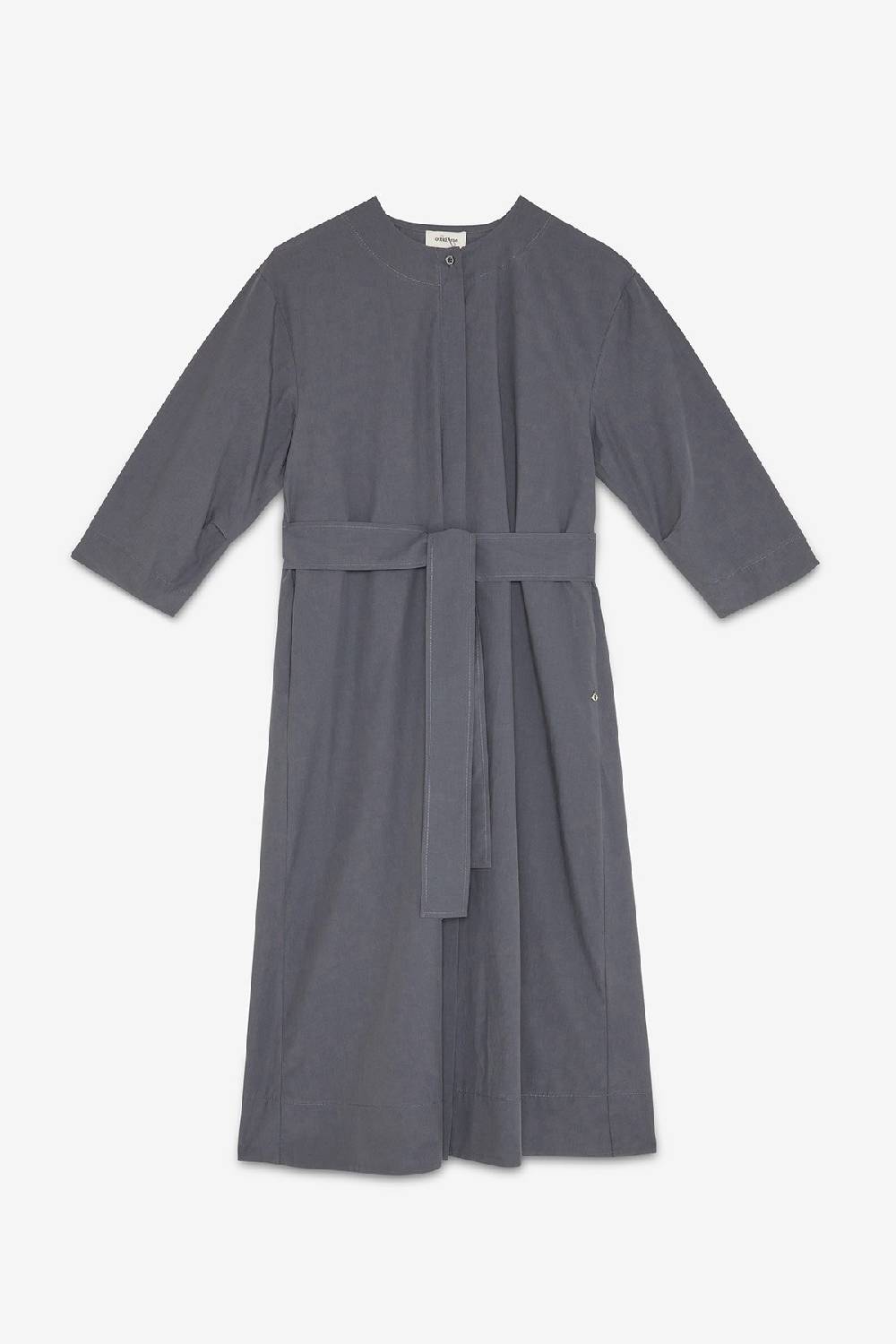 Ottod'Ame Poplin Chemisier Midi Dress With Sash