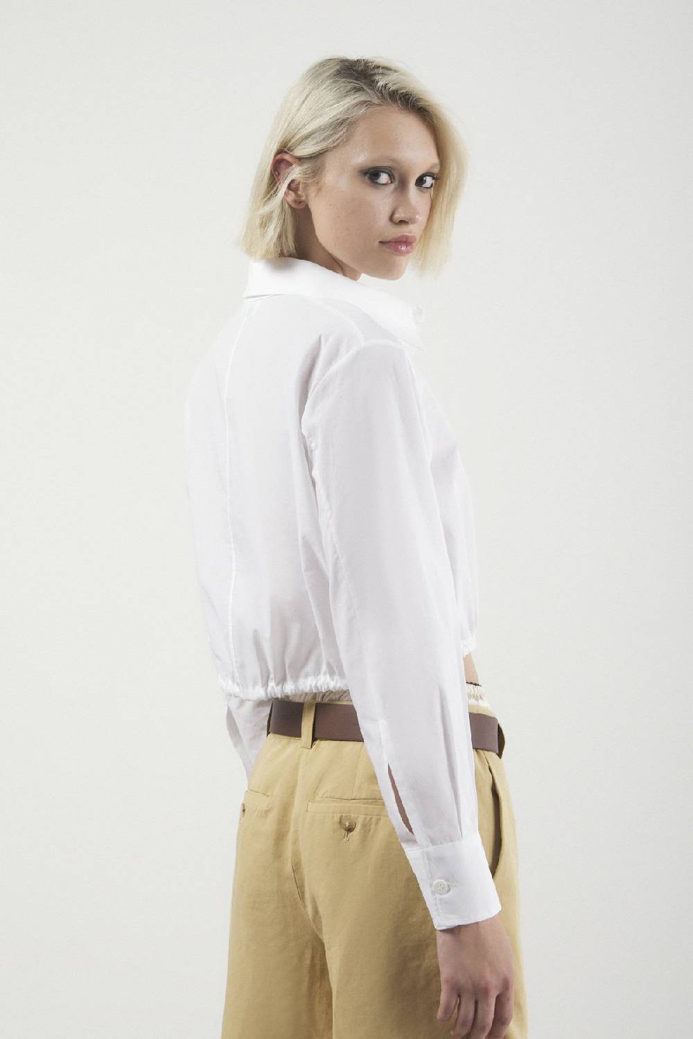 Ottod'Ame Poplin Cropped Shirt