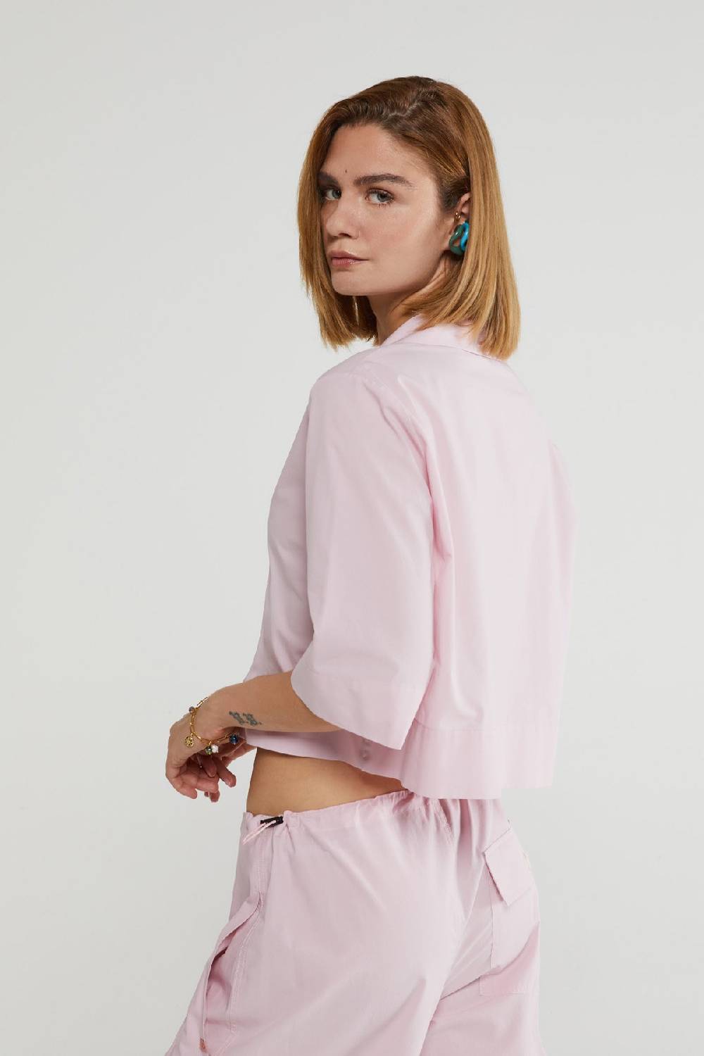 Ottod'Ame Poplin Cropped Shirt