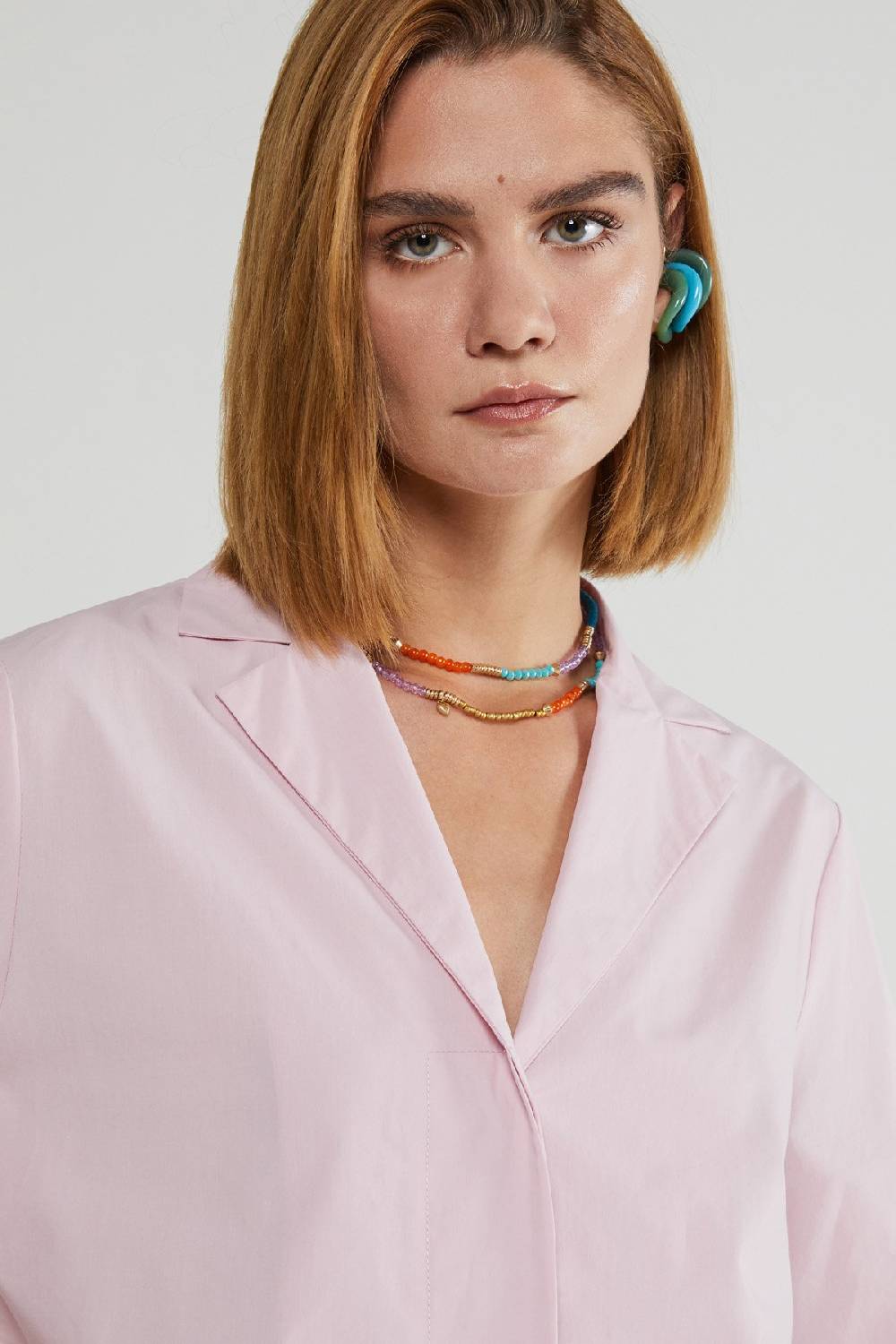 Ottod'Ame Poplin Cropped Shirt