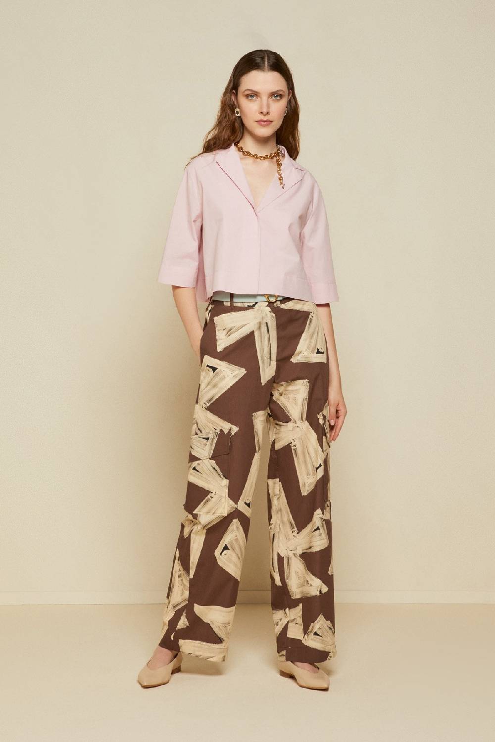 Ottod'Ame Poplin Cropped Shirt