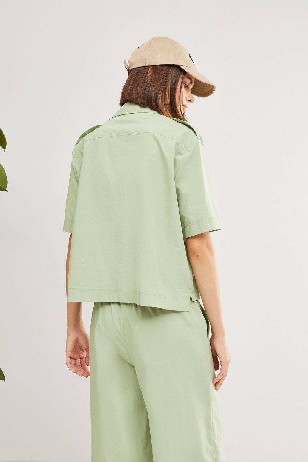 Ottod'Ame Poplin Cropped Shirt