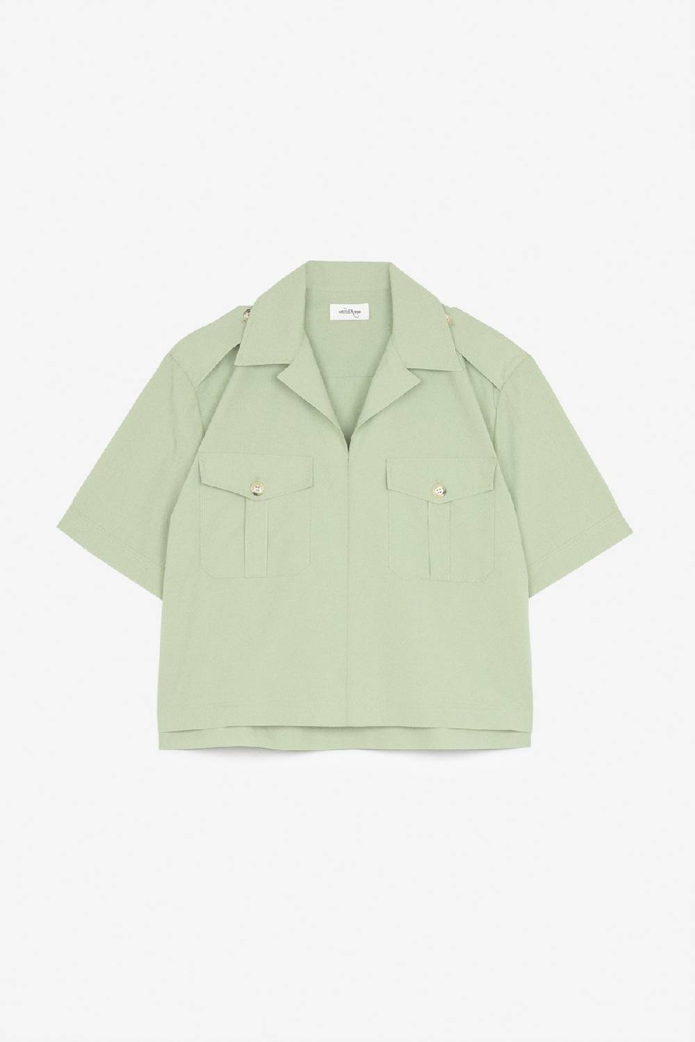 Ottod'Ame Poplin Cropped Shirt