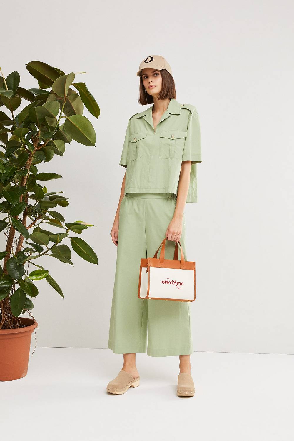 ottod'Ame Poplin cropped shirt