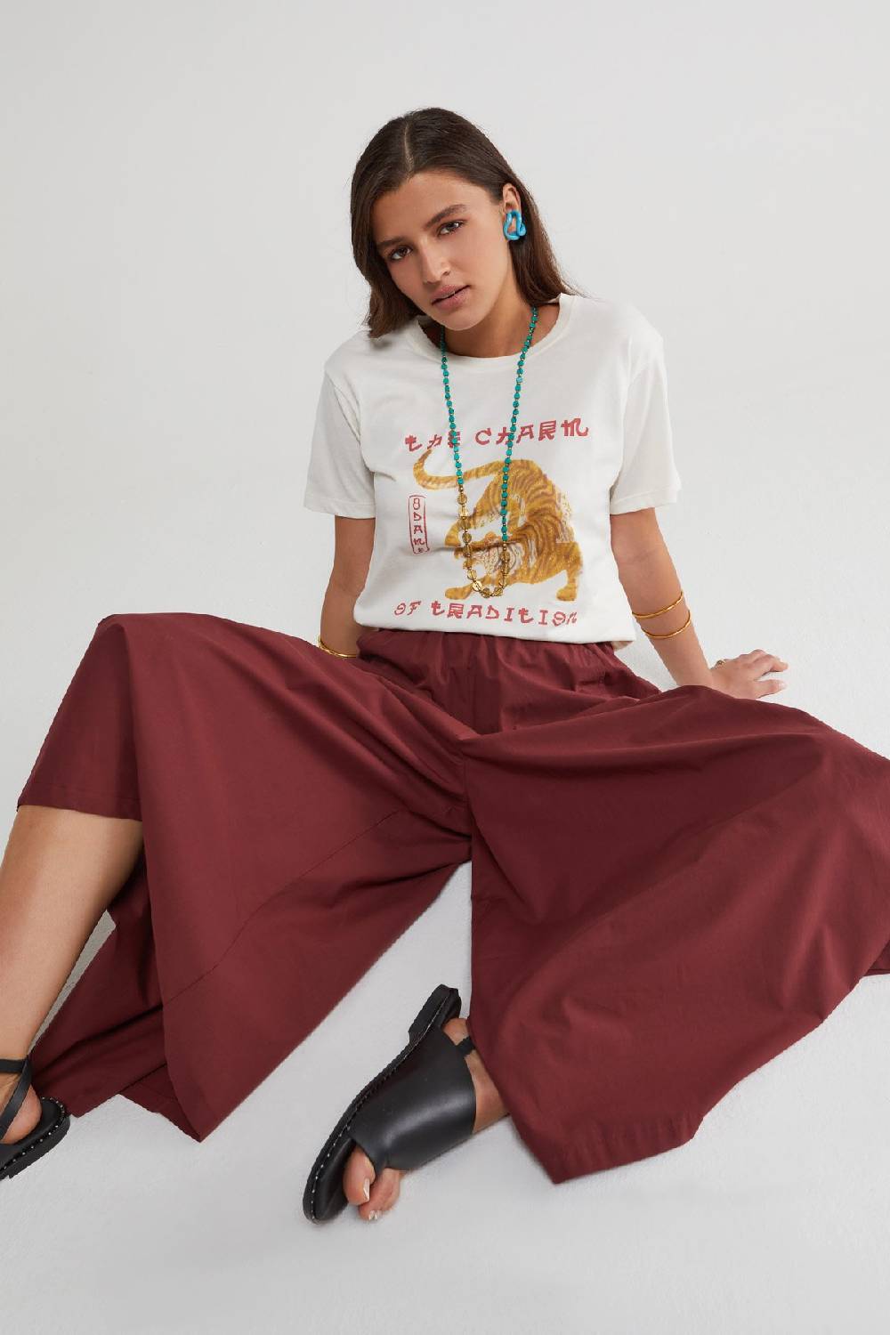 Ottod'Ame Poplin Culottes Trousers