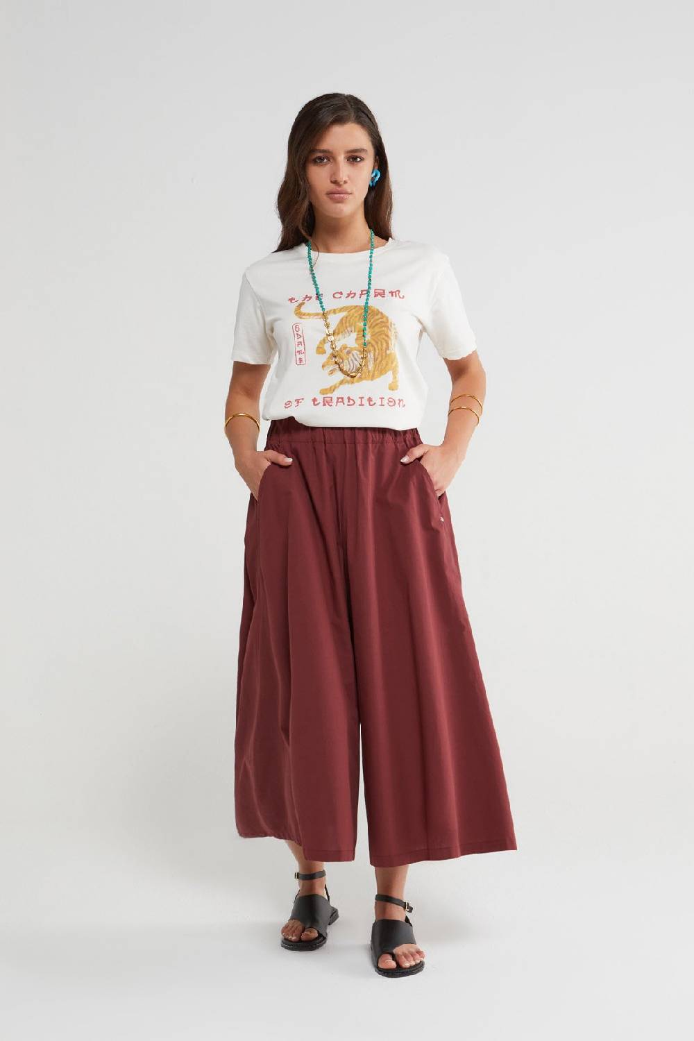 ottod'Ame Poplin culottes trousers