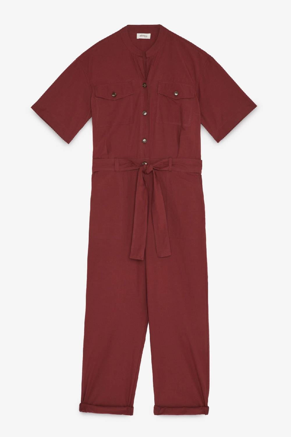 Ottod'Ame Poplin Jumpsuit With Sash