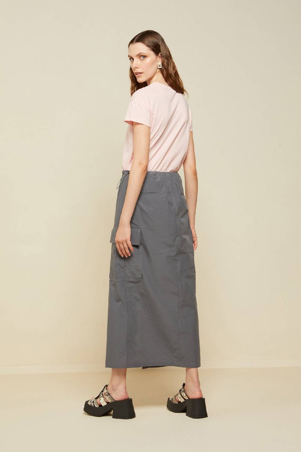 Ottod'Ame Poplin Long Skirt