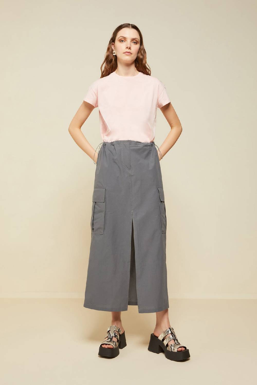 ottod'Ame Poplin long skirt