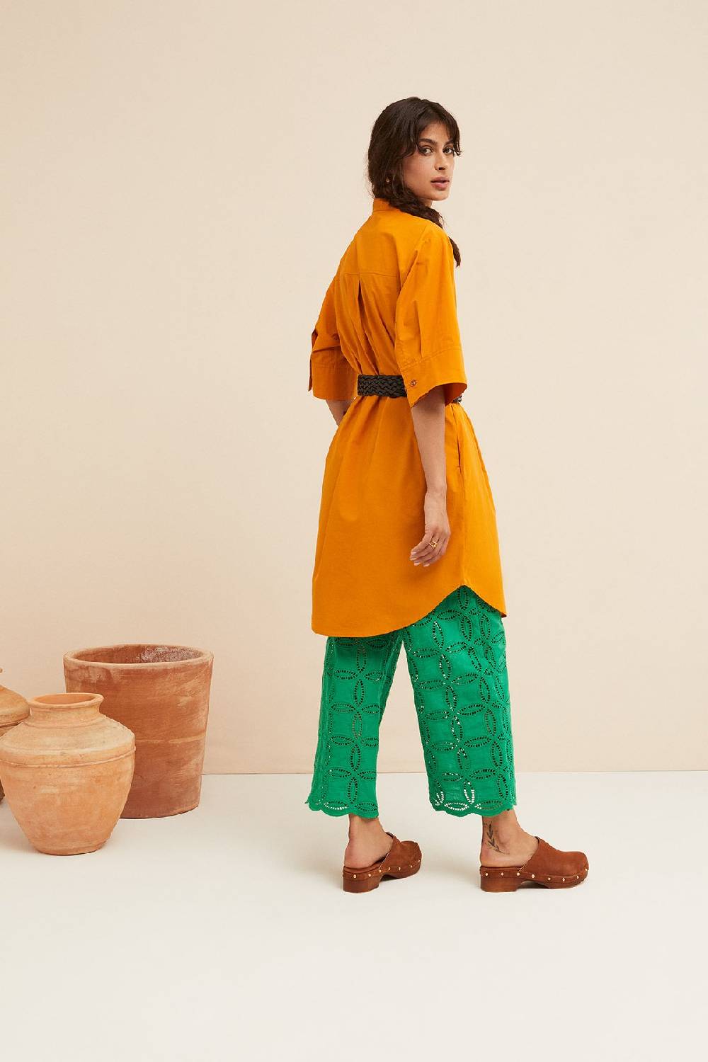 Ottod'Ame Poplin Midi Dress