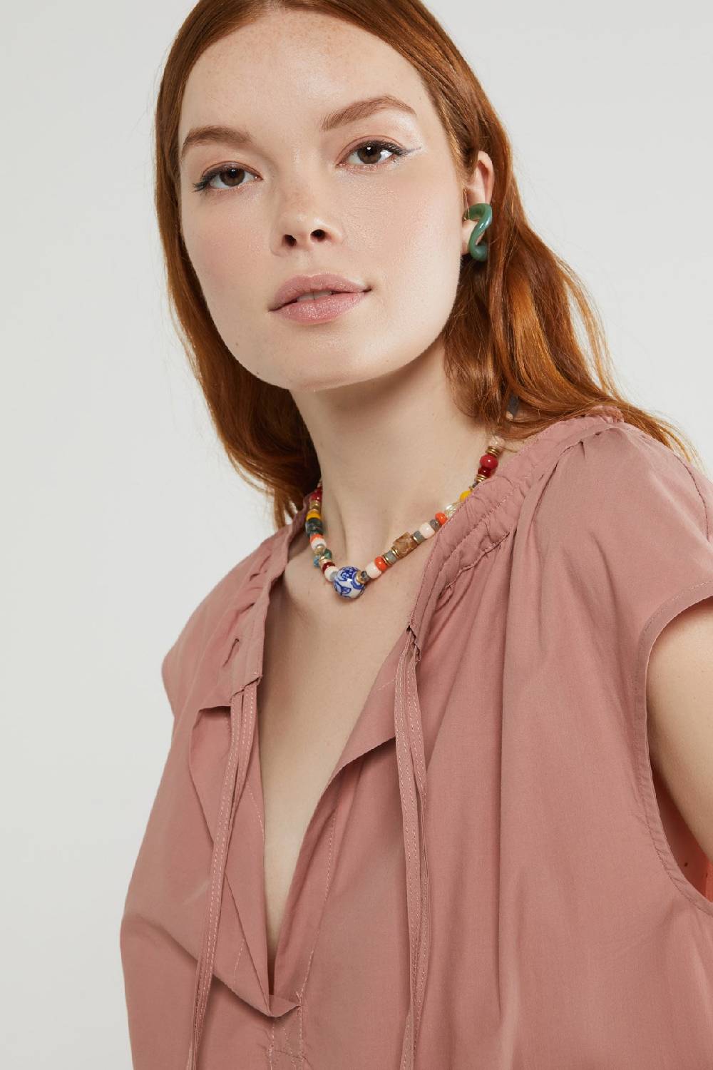 Ottod'Ame Poplin Midi Dress With Drawstring