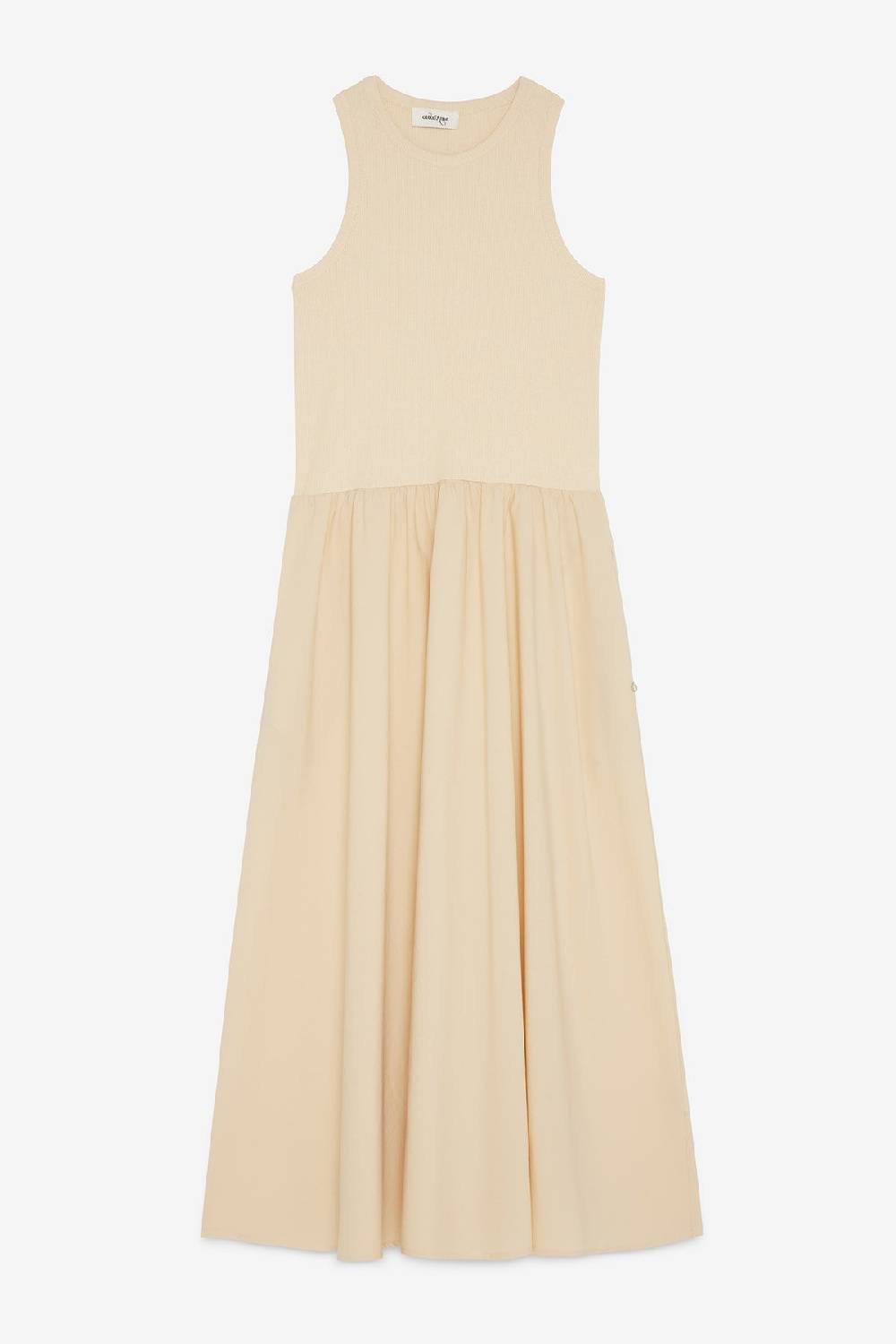 Ottod'Ame Poplin Midi Dress With Poodle Skirt