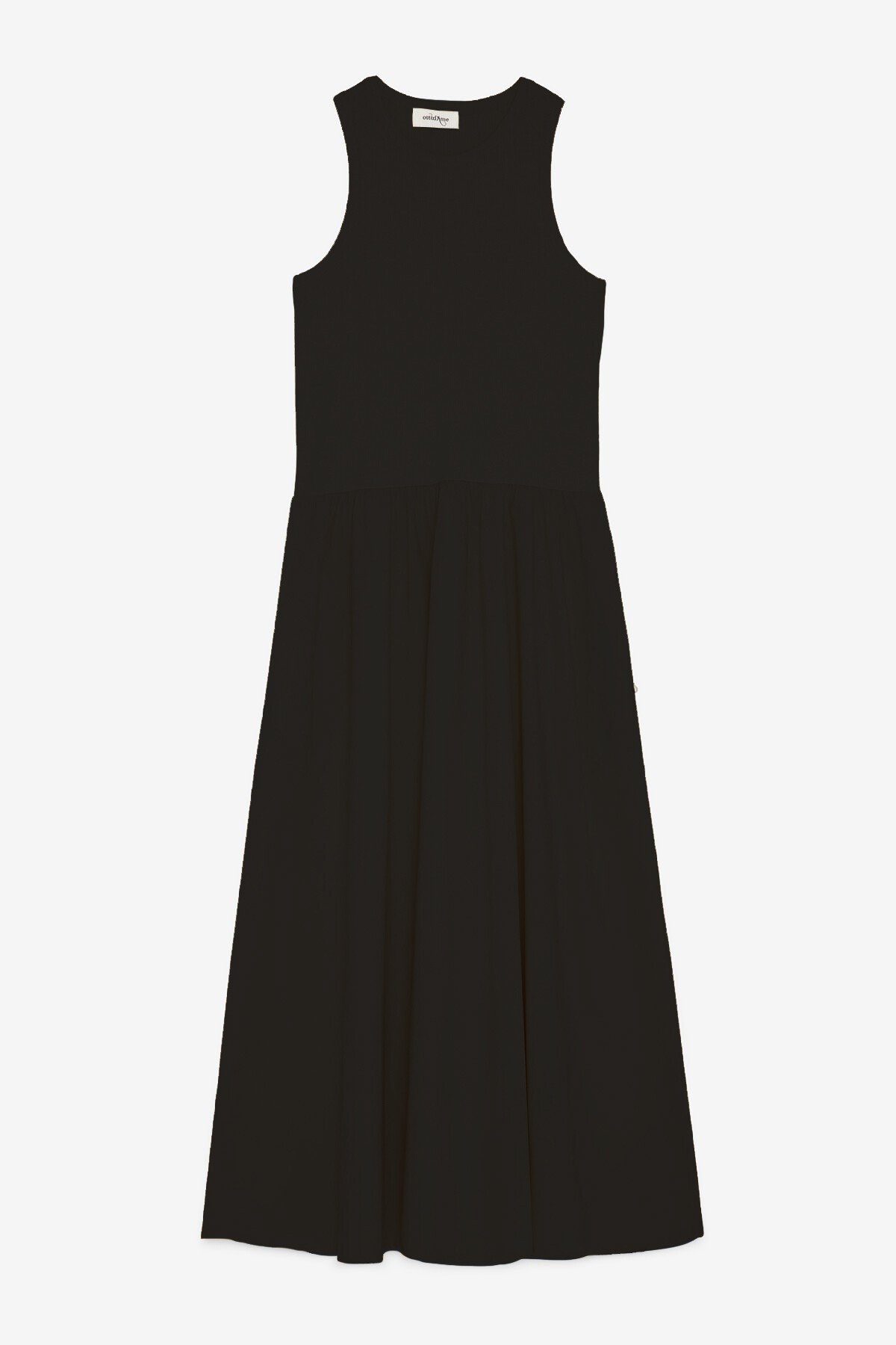 Ottod'Ame Poplin Midi Dress With Poodle Skirt