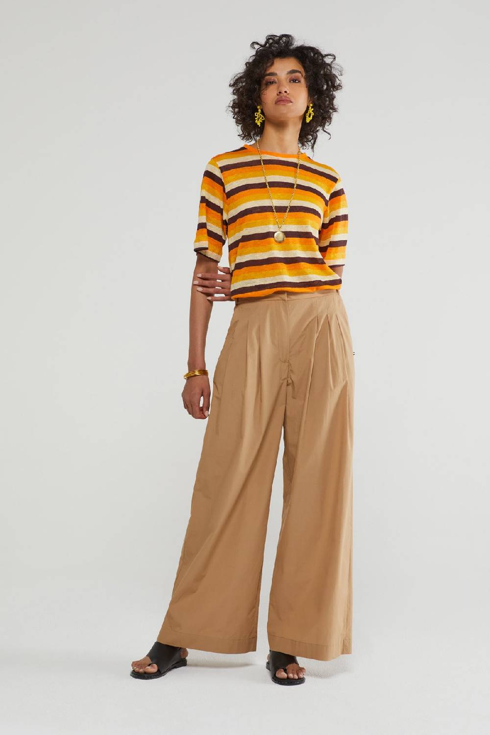 ottod'Ame Poplin palazzo trousers
