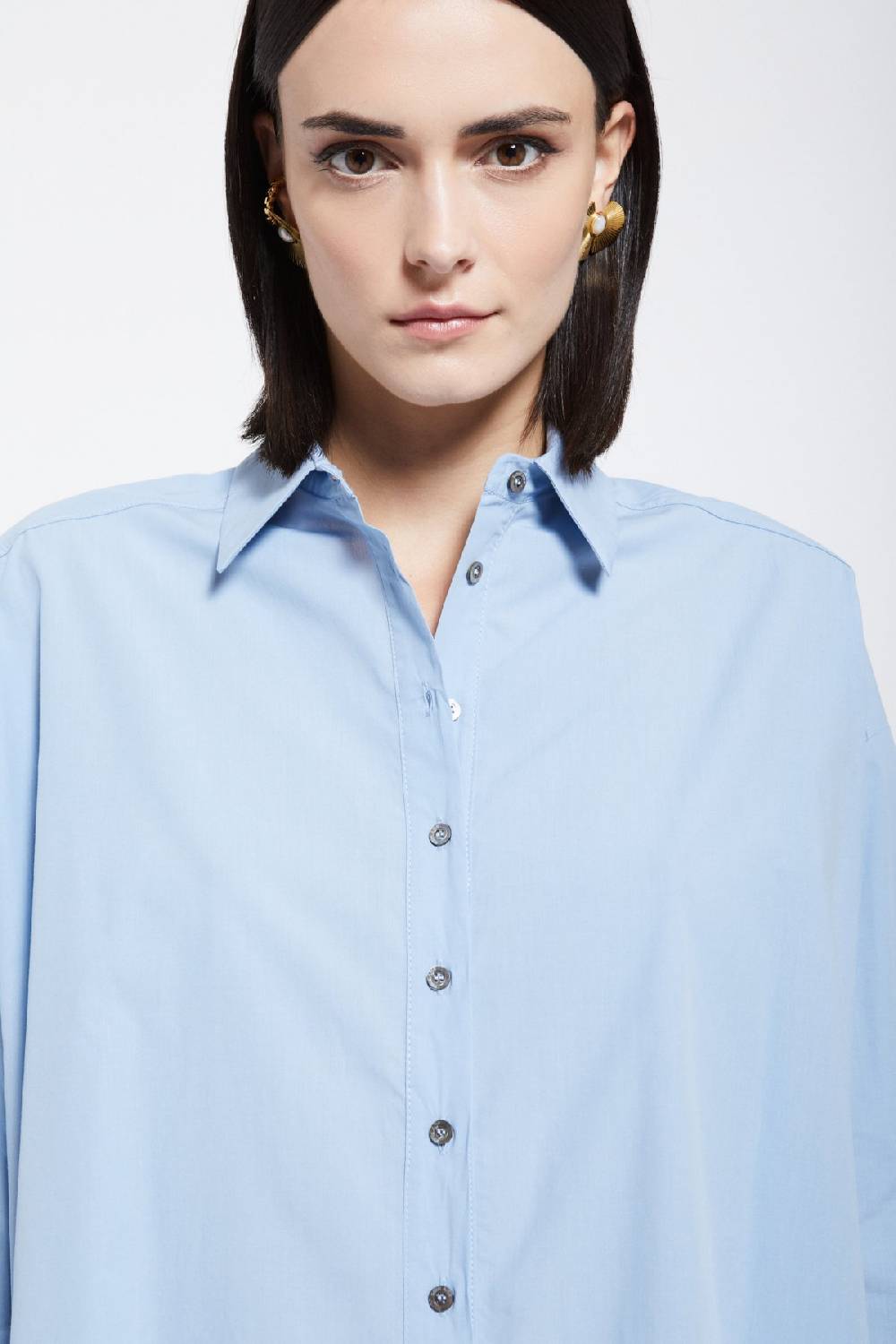 Ottod'Ame Poplin Shirt With Asymmetric Bottom