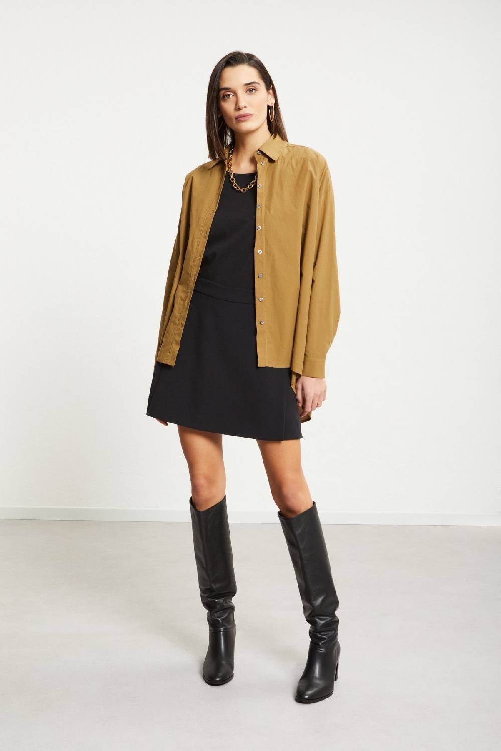 ottod'Ame Poplin shirt with asymmetric bottom