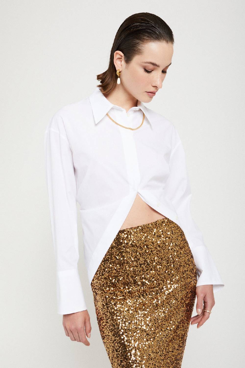 Ottod'Ame Poplin Shirt With Bow