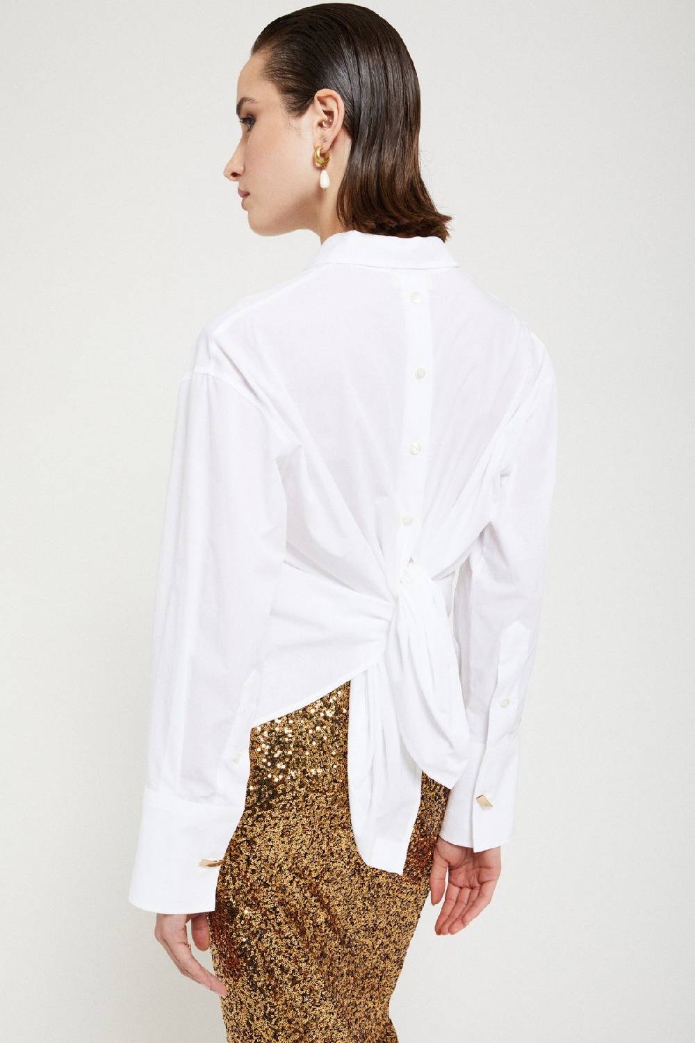 Ottod'Ame Poplin Shirt With Bow