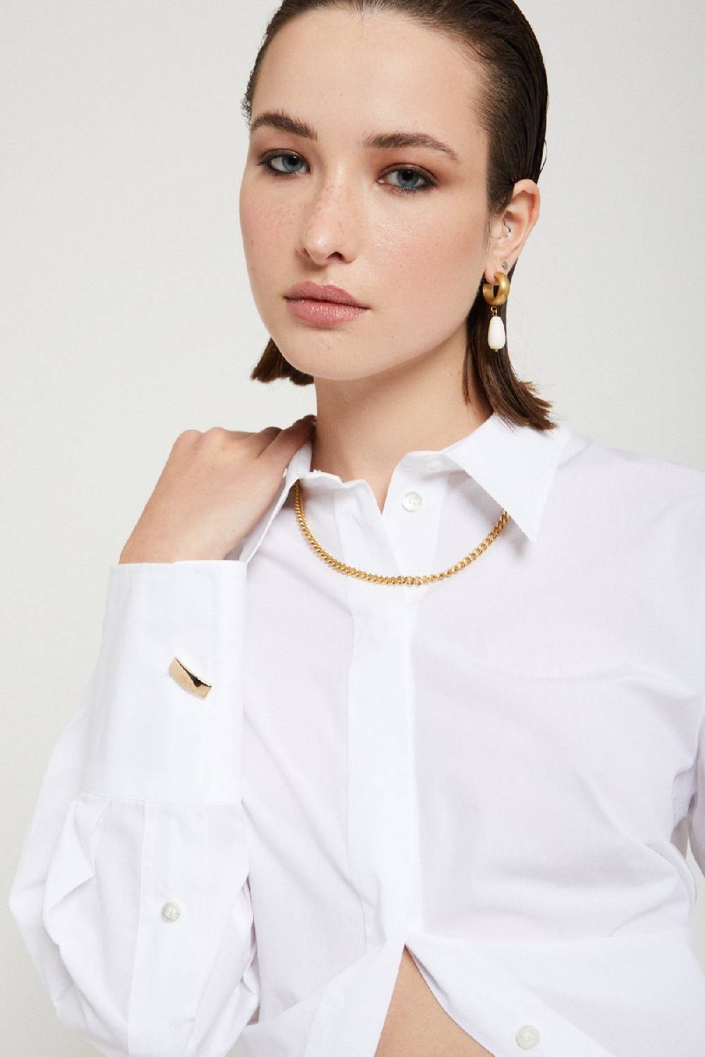 Ottod'Ame Poplin Shirt With Bow