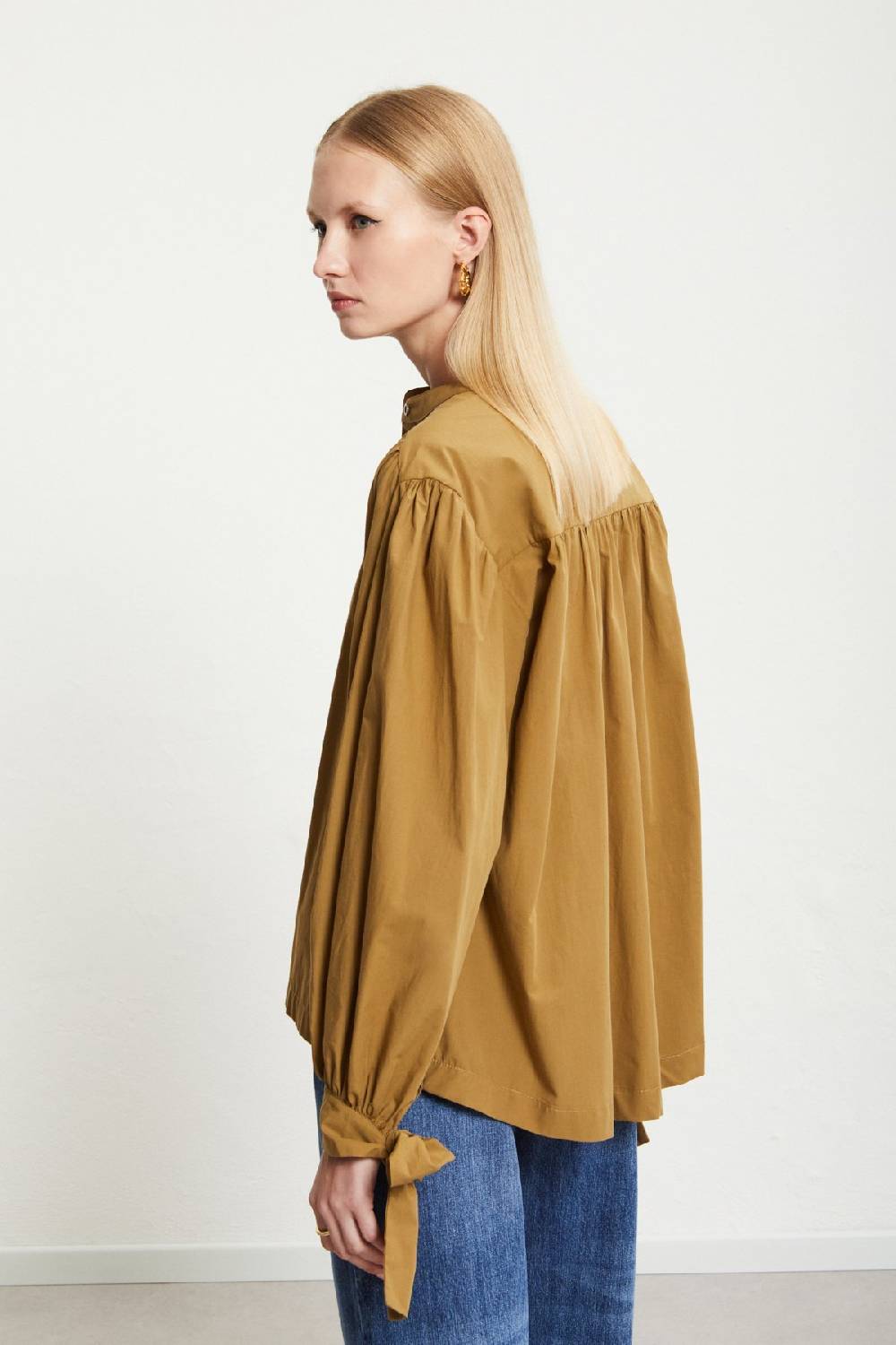 Ottod'Ame Poplin Shirt With Mandarin Collar