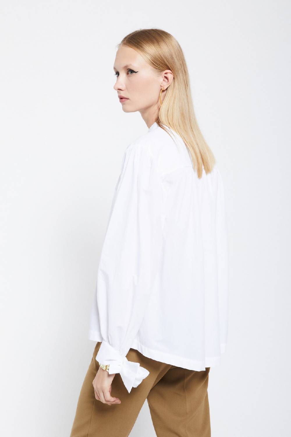 Ottod'Ame Poplin Shirt With Mandarin Collar
