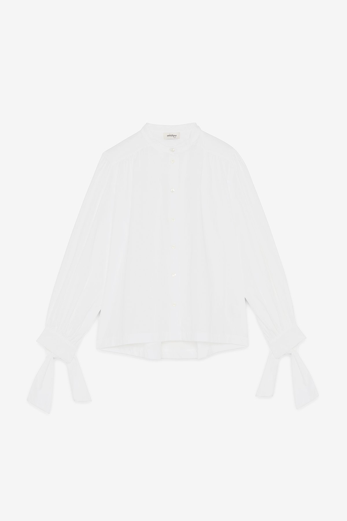 Ottod'Ame Poplin Shirt With Mandarin Collar