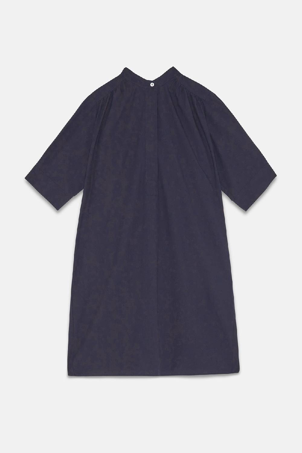 Ottod'Ame Poplin Short Dress With Mandarin Collar