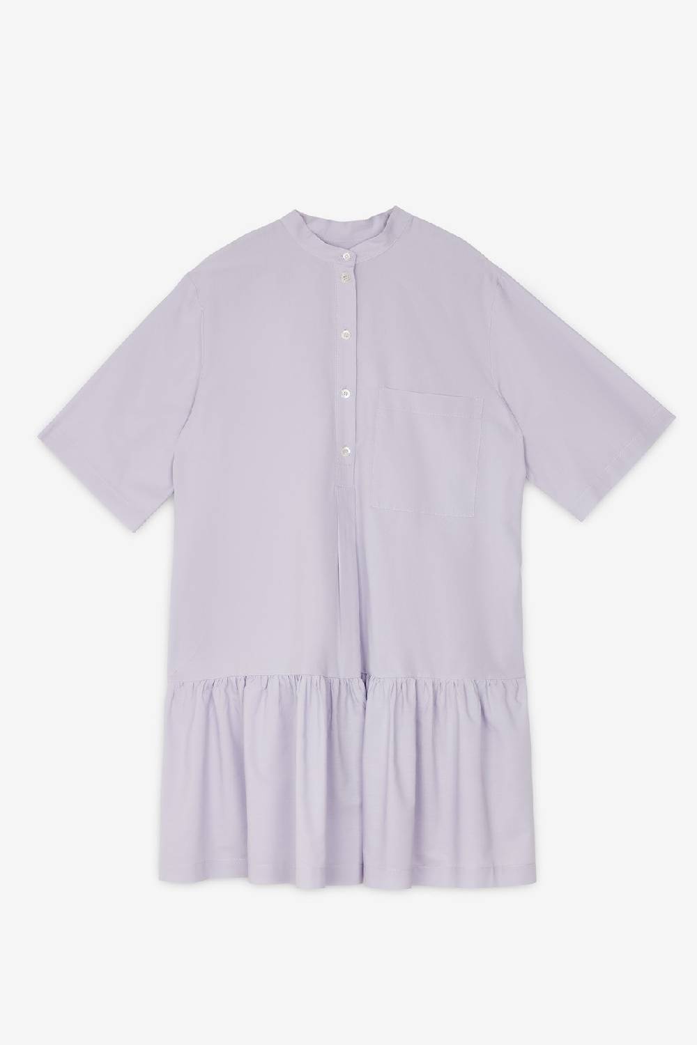 Ottod'Ame Poplin Short Dress With Ruffles