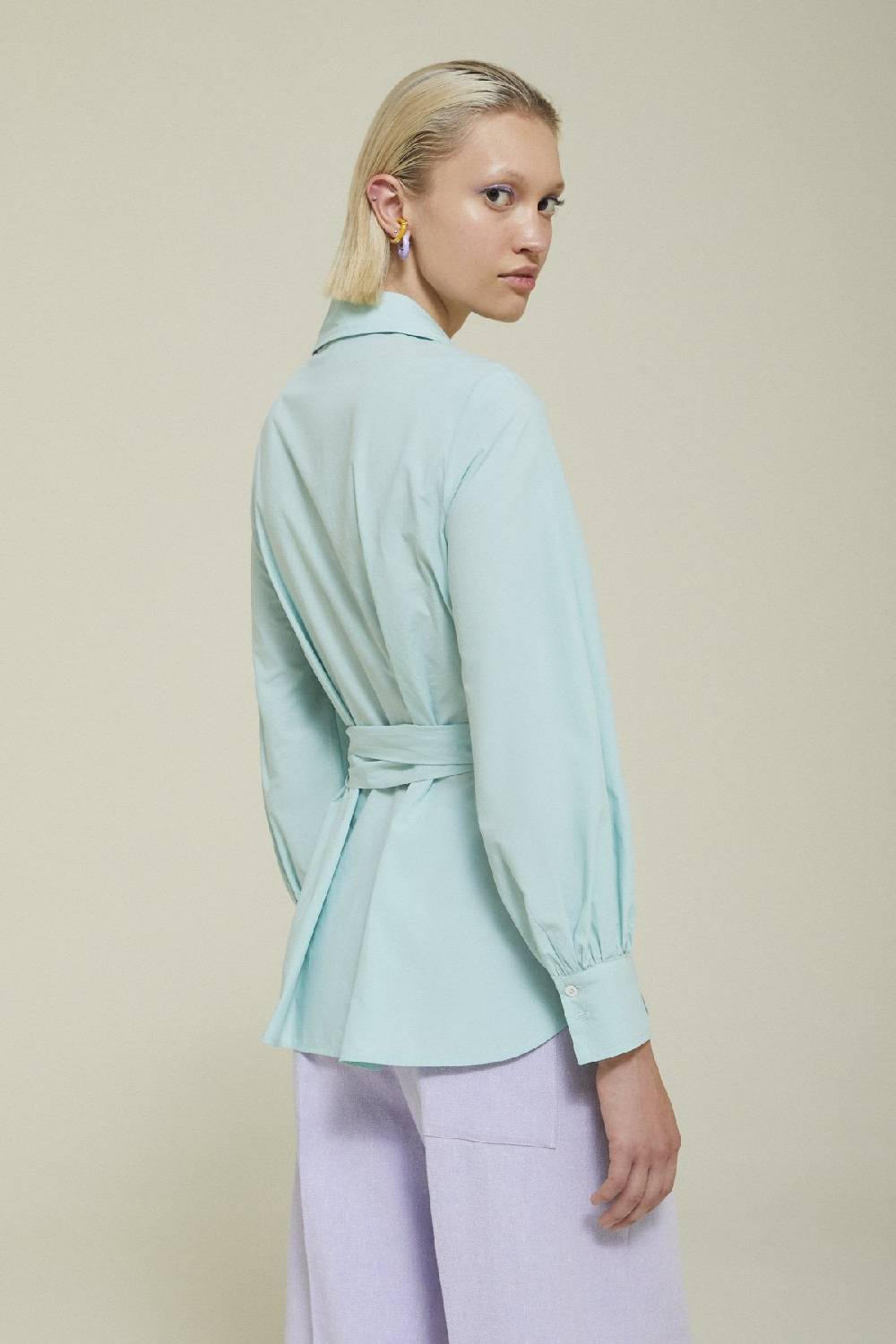 Ottod'Ame Poplin Sweater With Sash